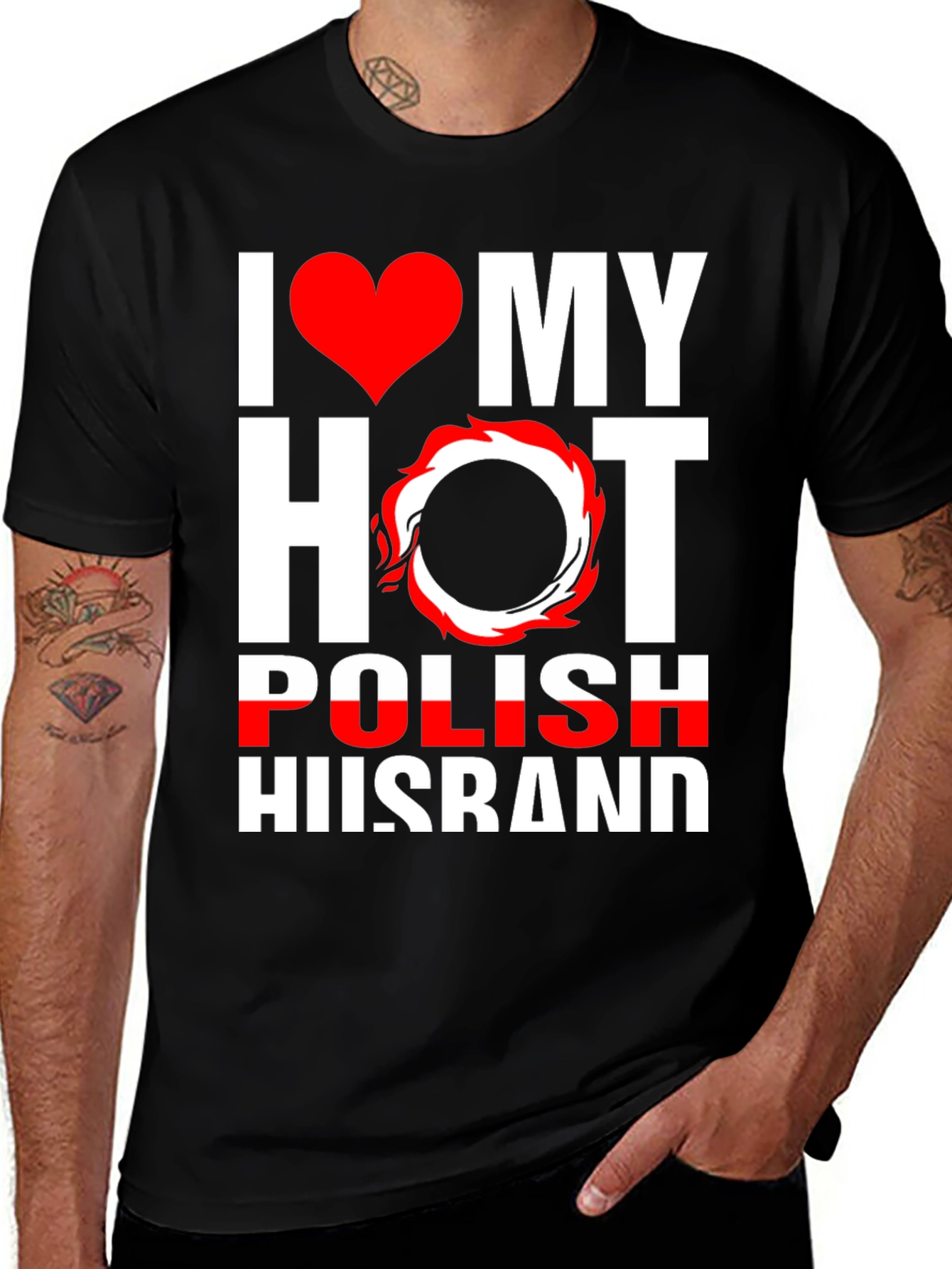 Variant 6 of I Love My Hot Polish Husband Graphic Tee