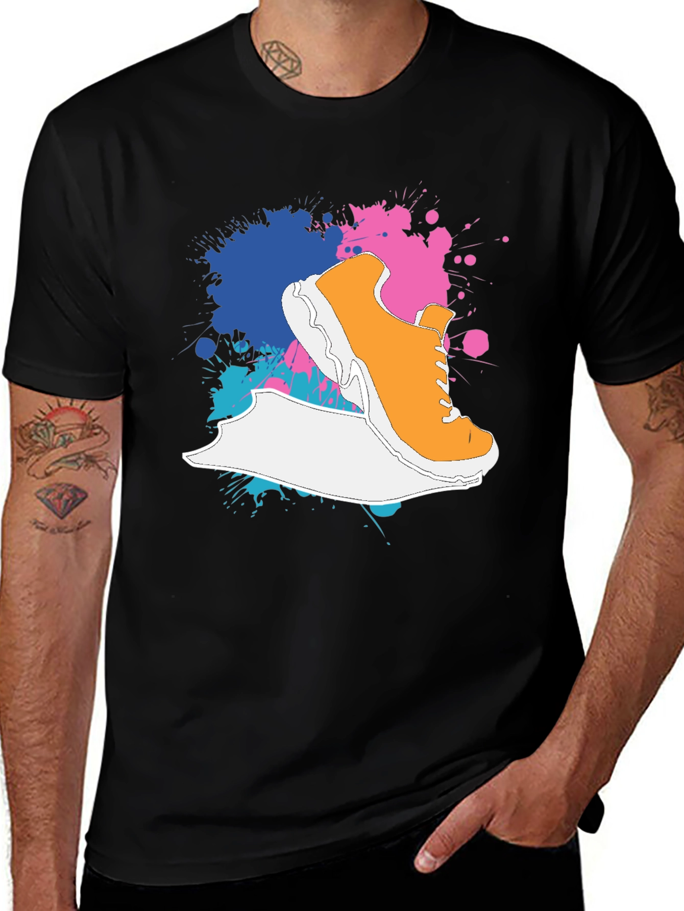 Variant 21 of Cool Graphic Tee: Colorful Shoe Design