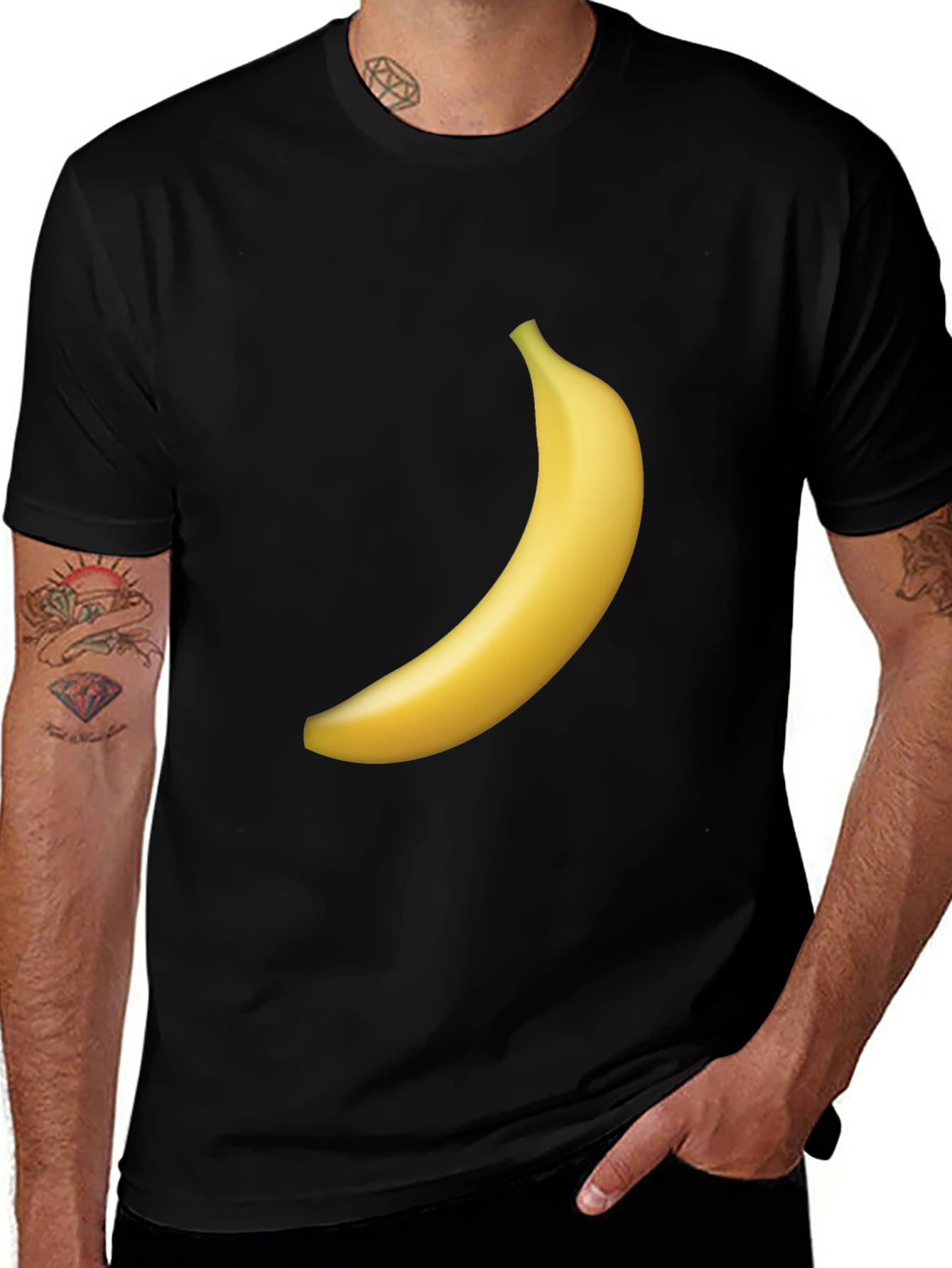 Variant 22 of Banana Graphic Black T-Shirt