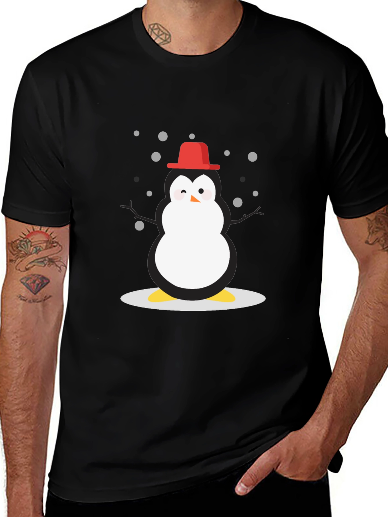 Variant 11 of Penguin Holiday T-Shirt - Black