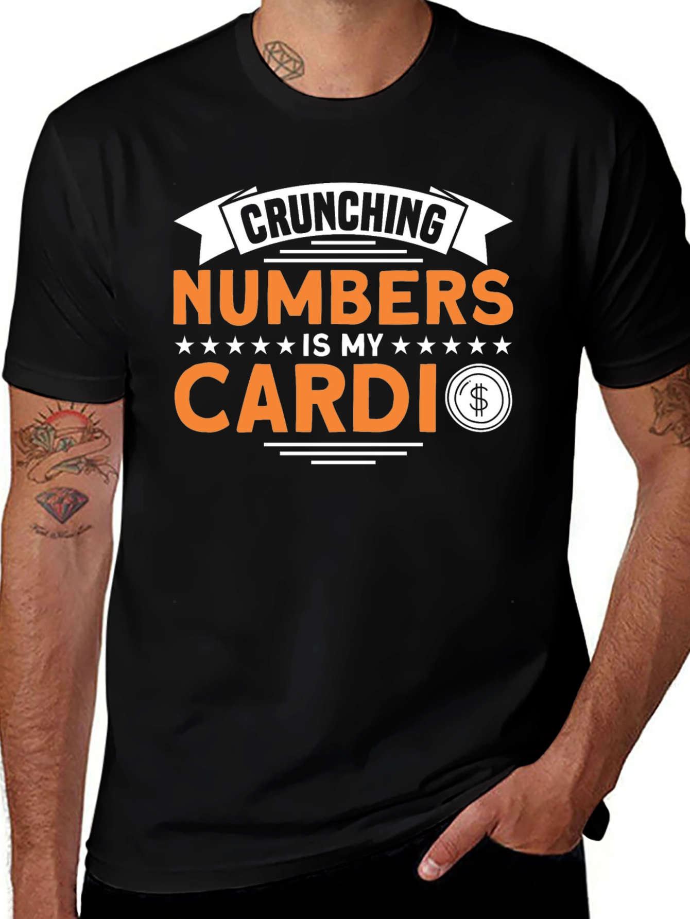 Variant 25 of Crunching Numbers Cardi T-Shirt - Accountant Gift