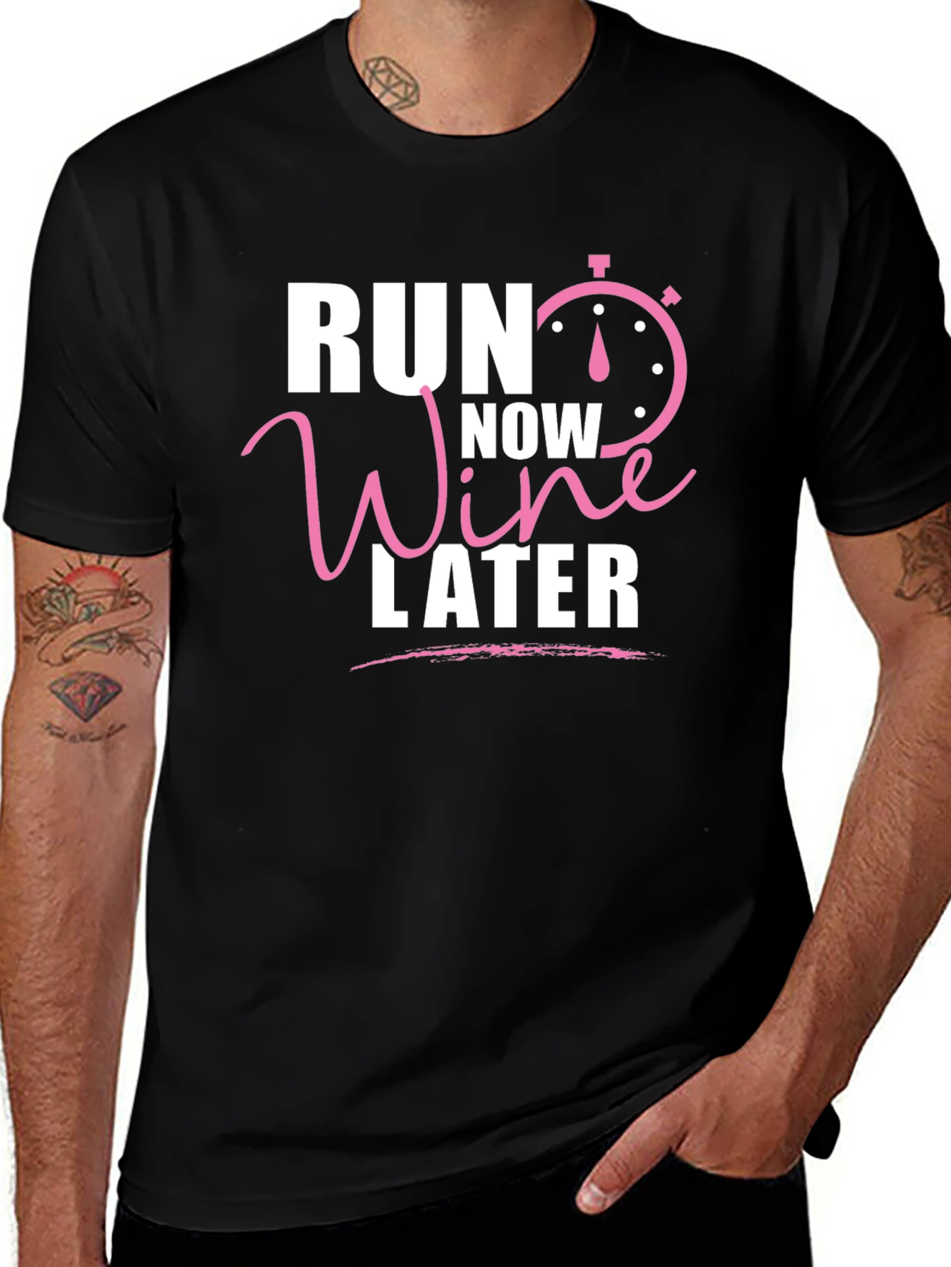 Variant 8 of Run Now Wine Later Graphic T-Shirt