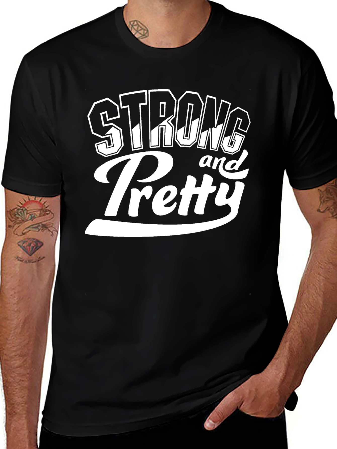 Variant 19 of Strong and Pretty Graphic T-Shirt