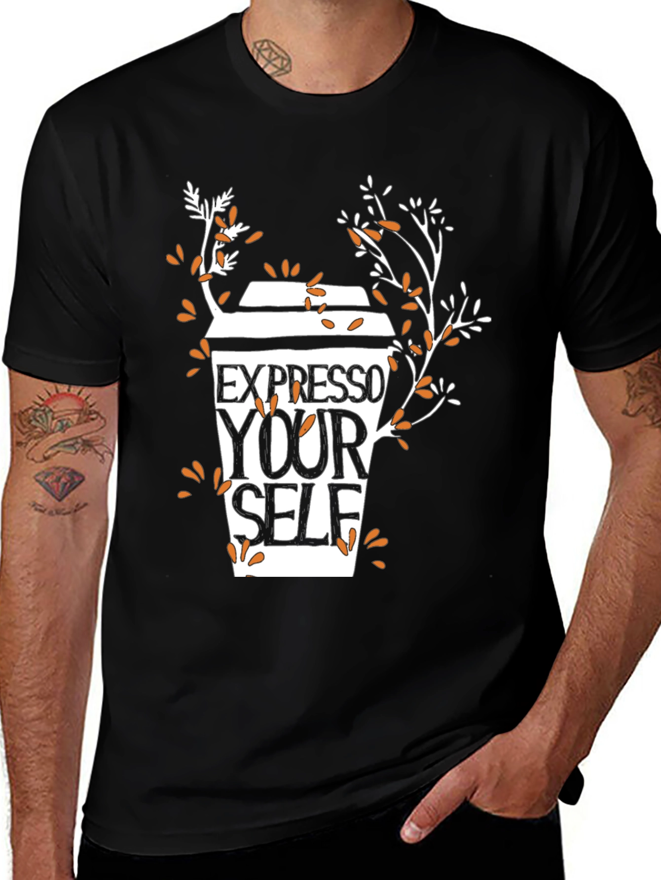 Variant 5 of Expresso Yourself Black Graphic Tee
