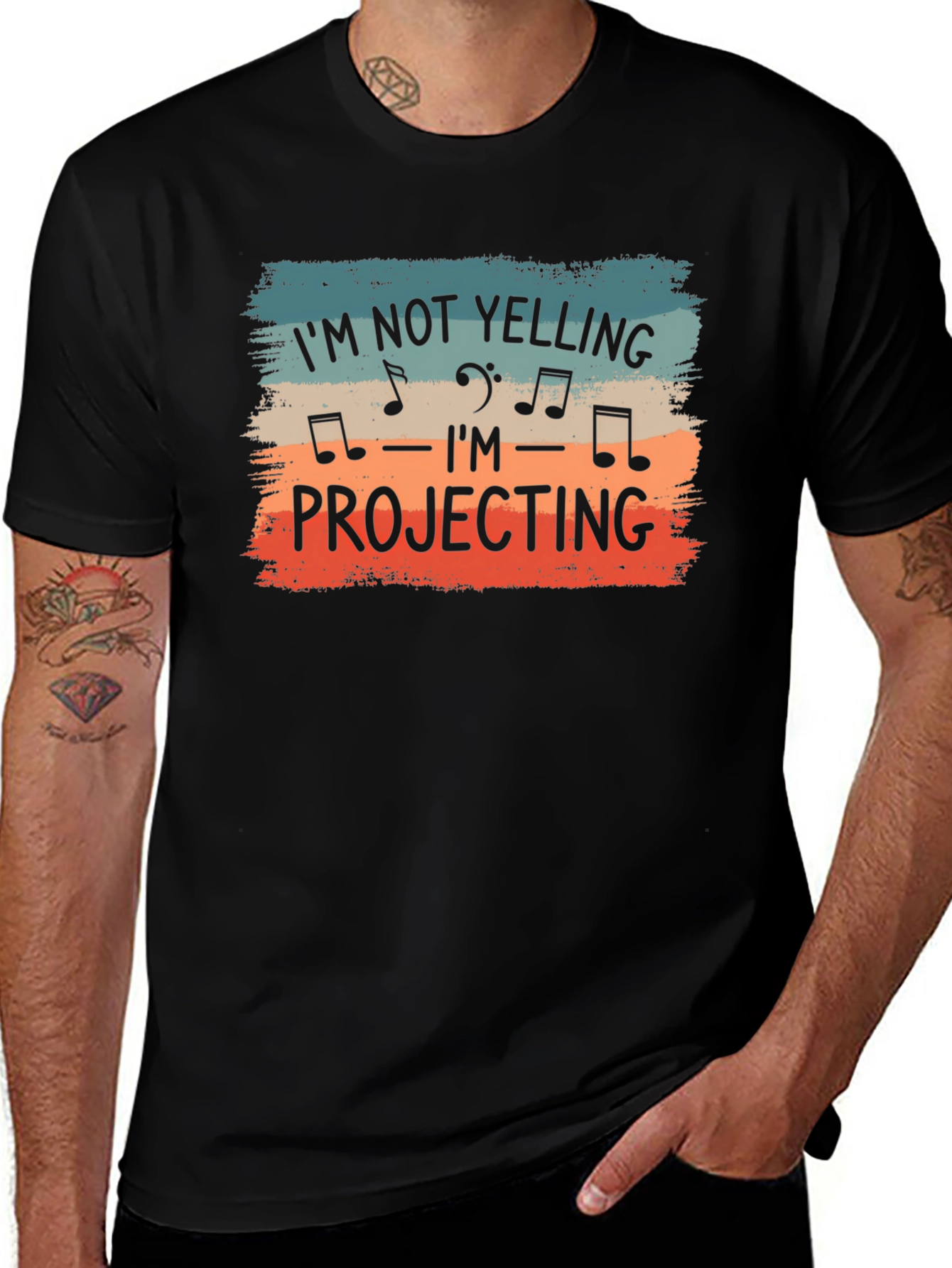 I'm Not Yelling I'm Projecting Music Shirt