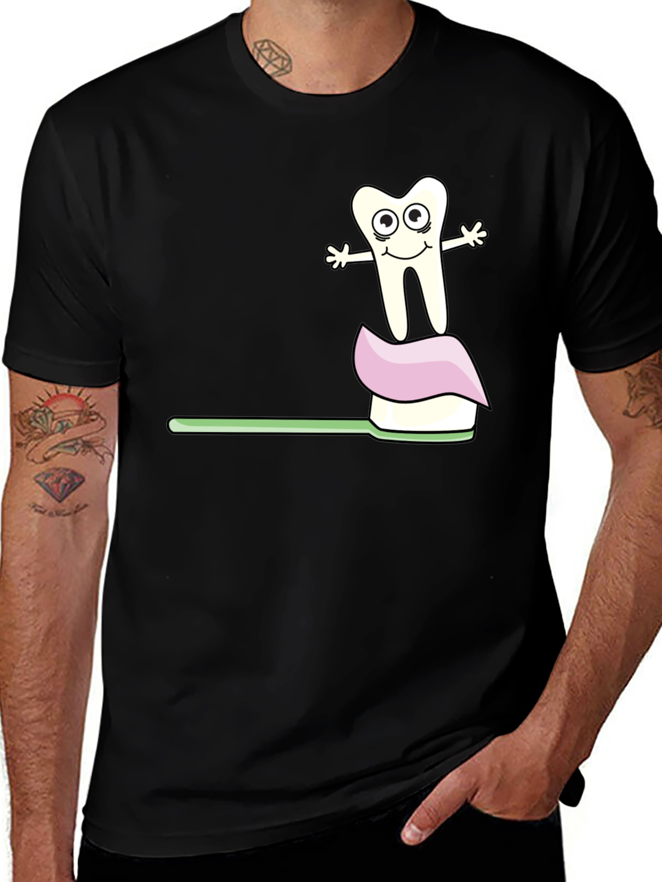 Variant 22 of Dental Hygiene T-Shirt Funny Toothbrush and Tooth Tee