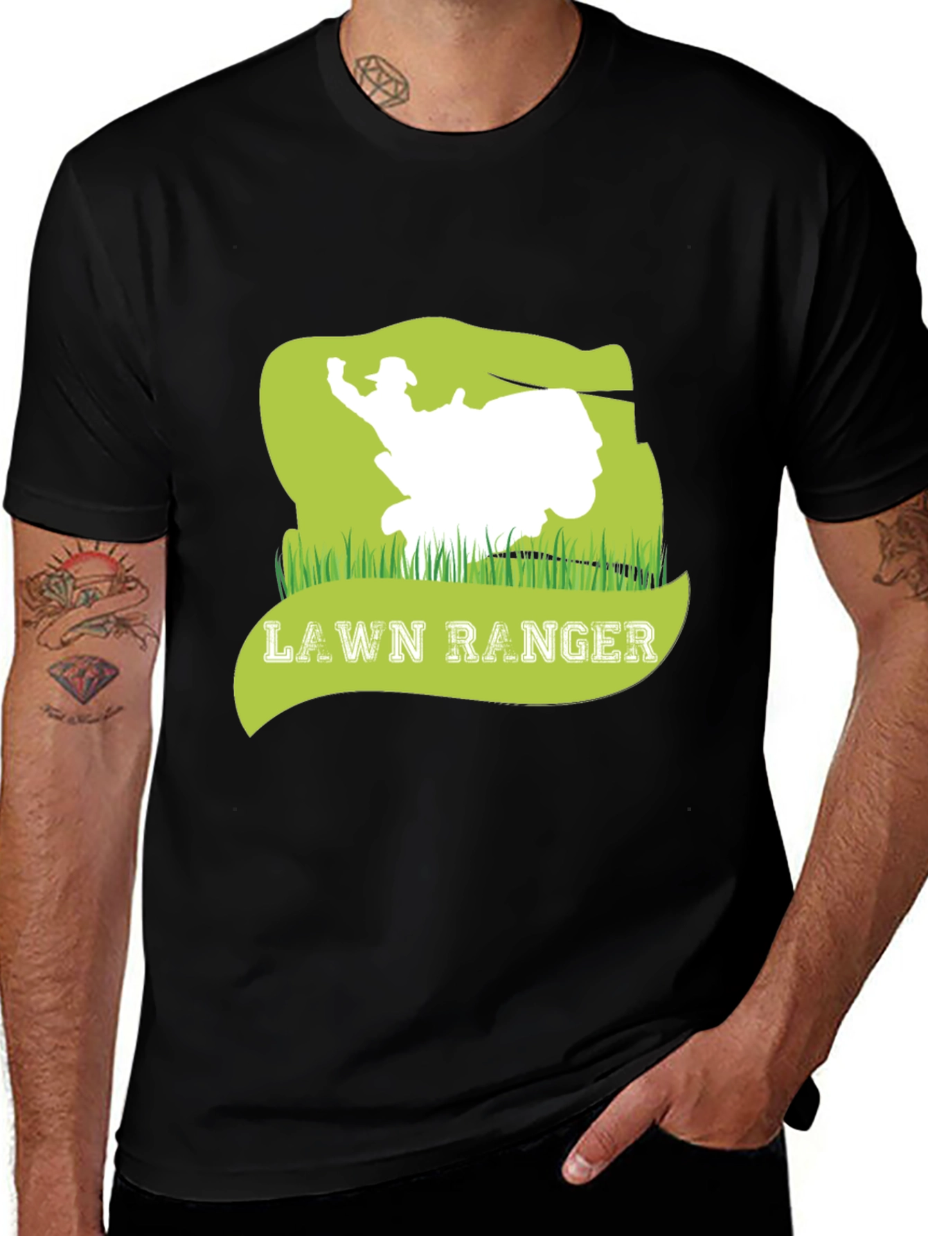 Variant 2 of Lawn Ranger Graphic Tee - Mowing Humor