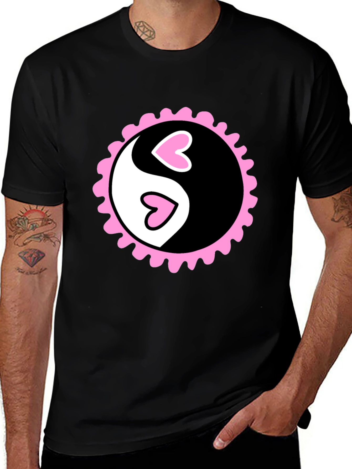 Variant 29 of Yin Yang Heart T-Shirt - Balance Love