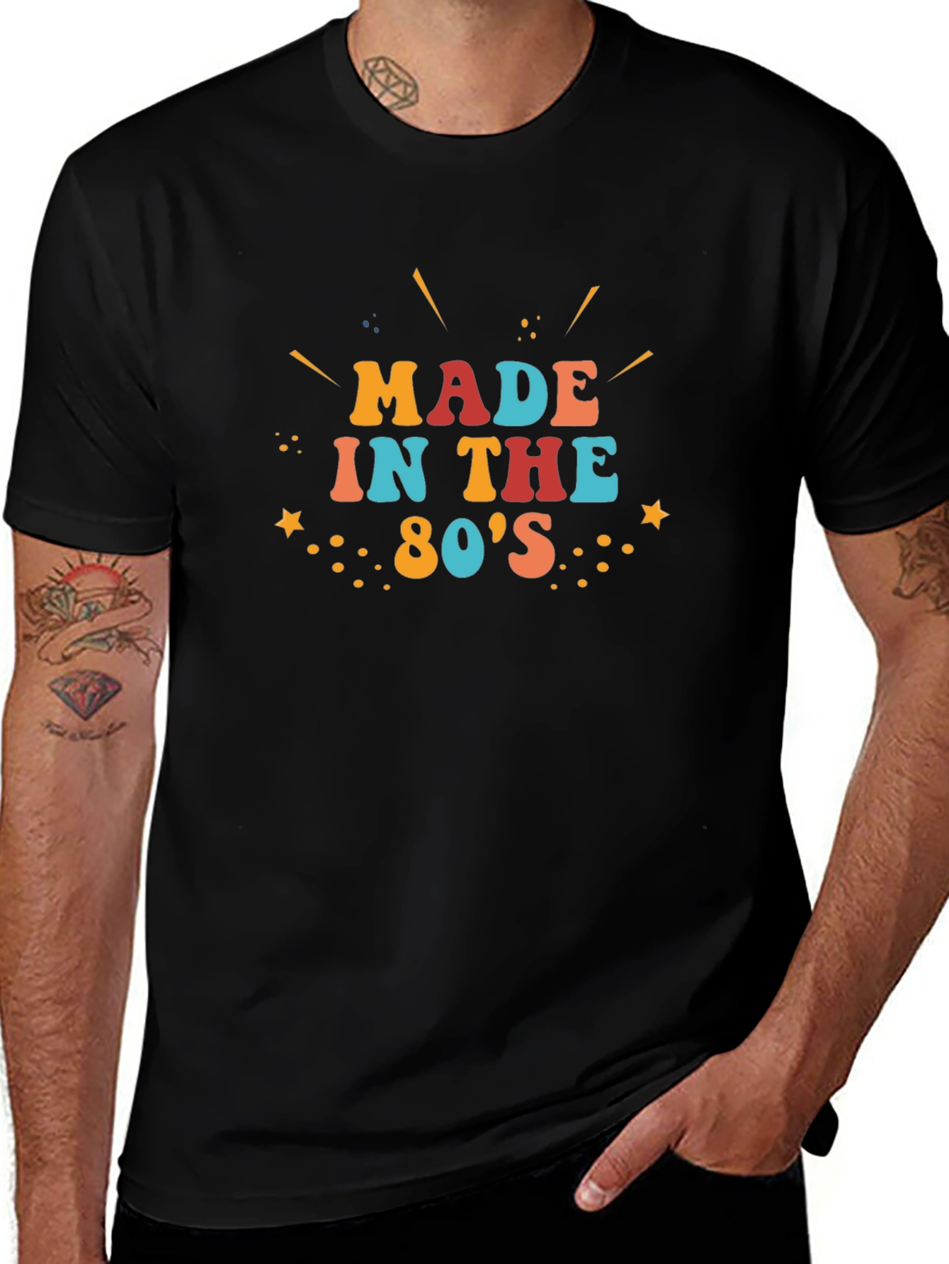 Variant 13 of Retro "Made in the 80's" Black T-Shirt