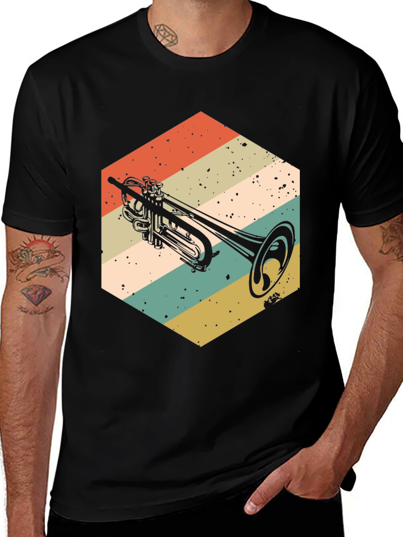 Variant 20 of Retro Trumpet T-Shirt - Vintage Style Music Tee