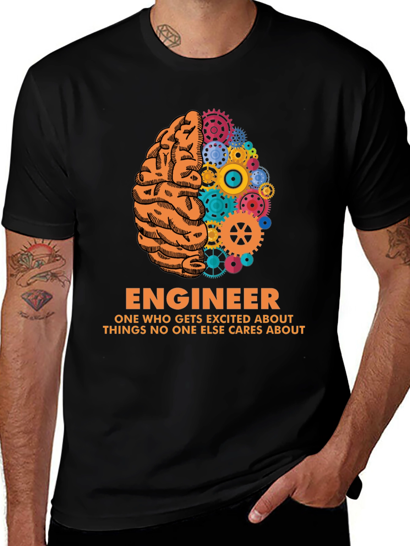 Variant 5 of Engineer Brain Gear T-Shirt - Unique Gift