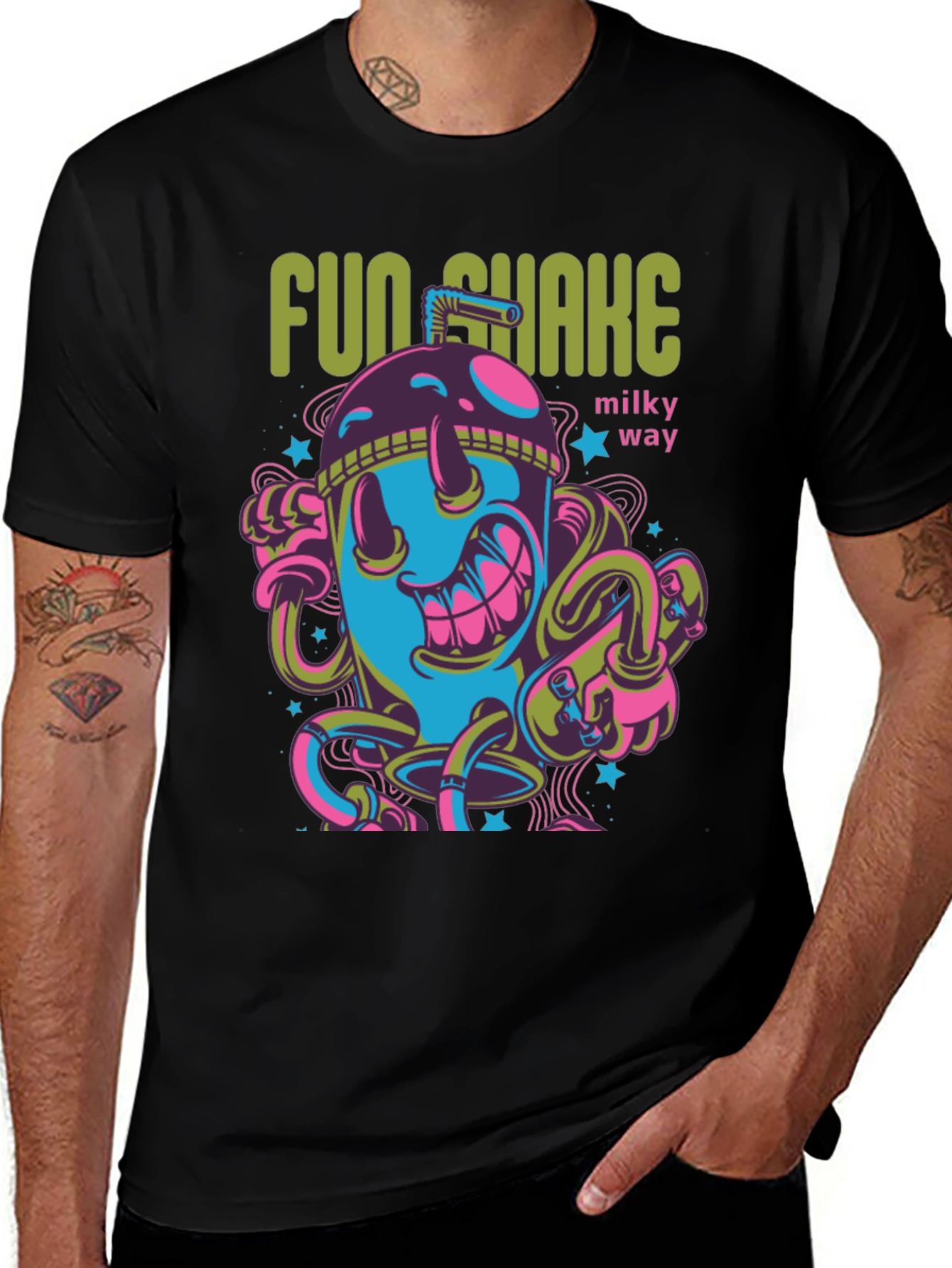 Fun Shake T-Shirt - Milky Way Graphic Tee