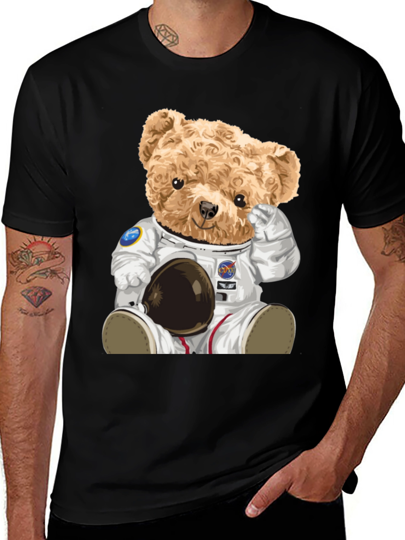 Variant 30 of Astronaut Teddy Bear Graphic T-Shirt