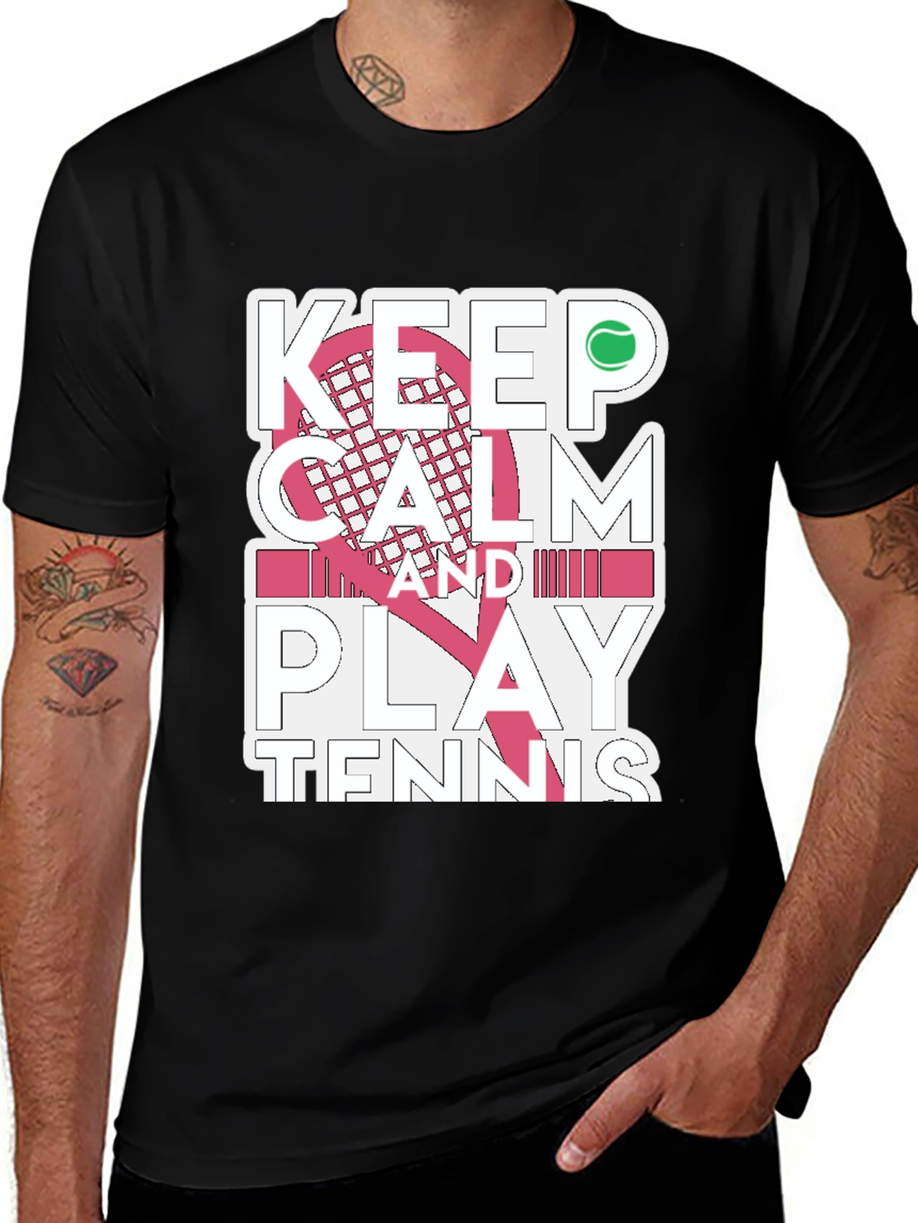 Variant 9 of Keep Calm and Play Tennis T-Shirt