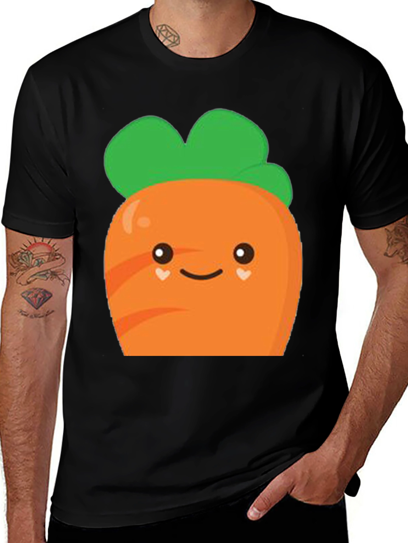 Variant 11 of Cute Carrot Graphic Tee - Soft Cotton Blend