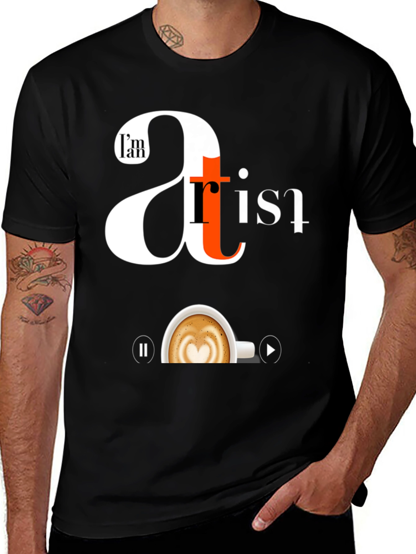 Black I'm An Artist Black Graphic Tee main image