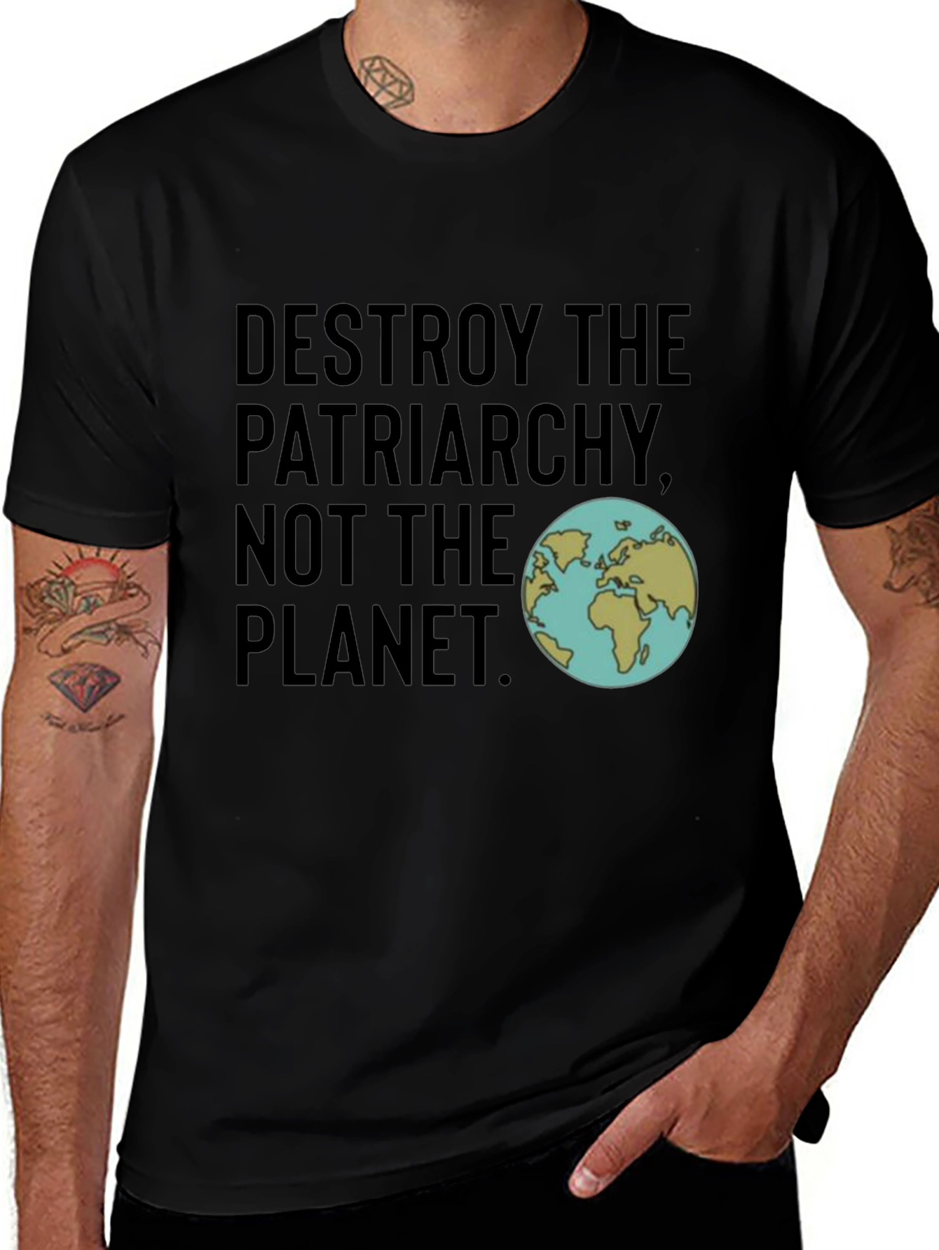 Variant 8 of Feminist Earth T-Shirt