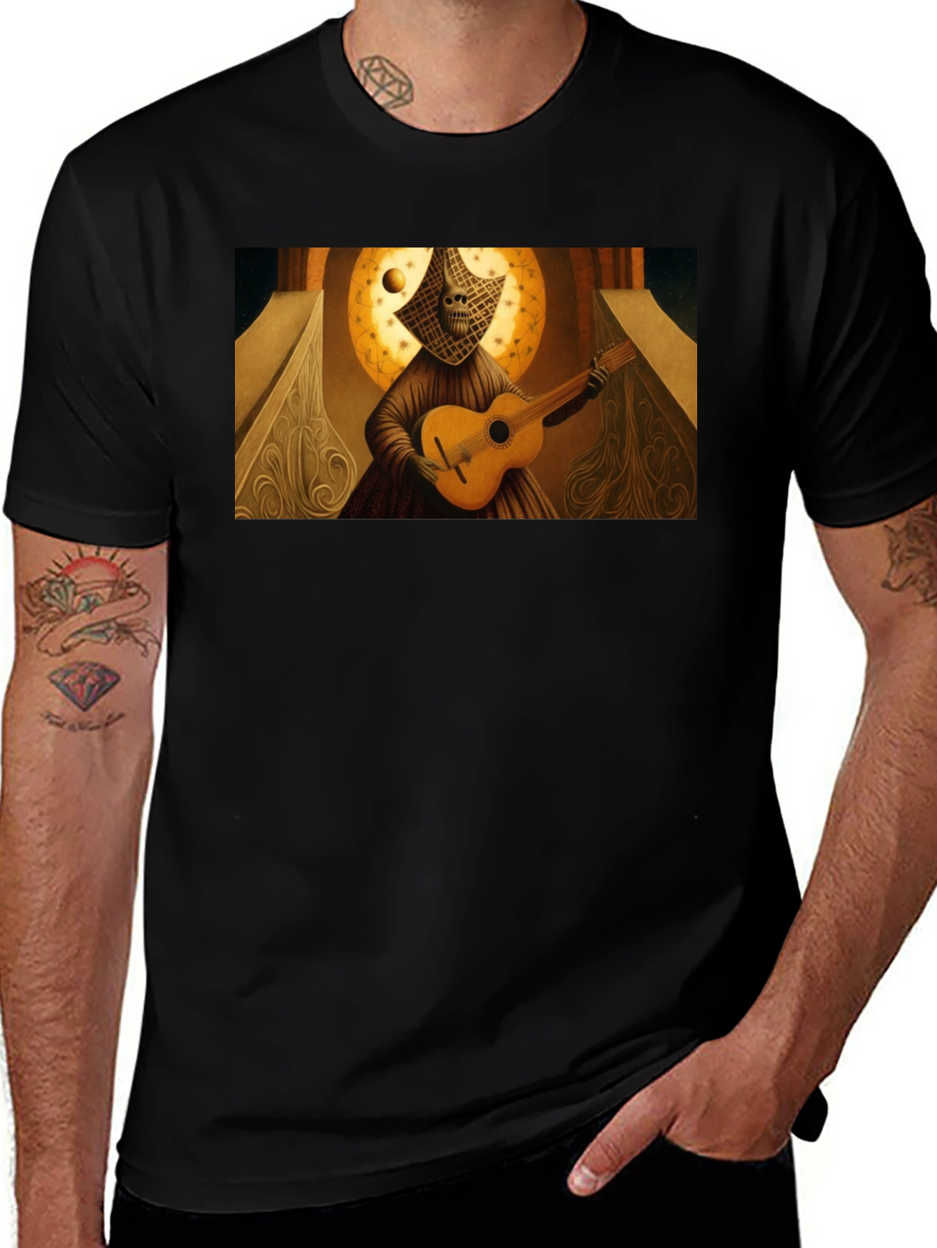 Variant 16 of Unique Artistic Guitarist T-Shirt