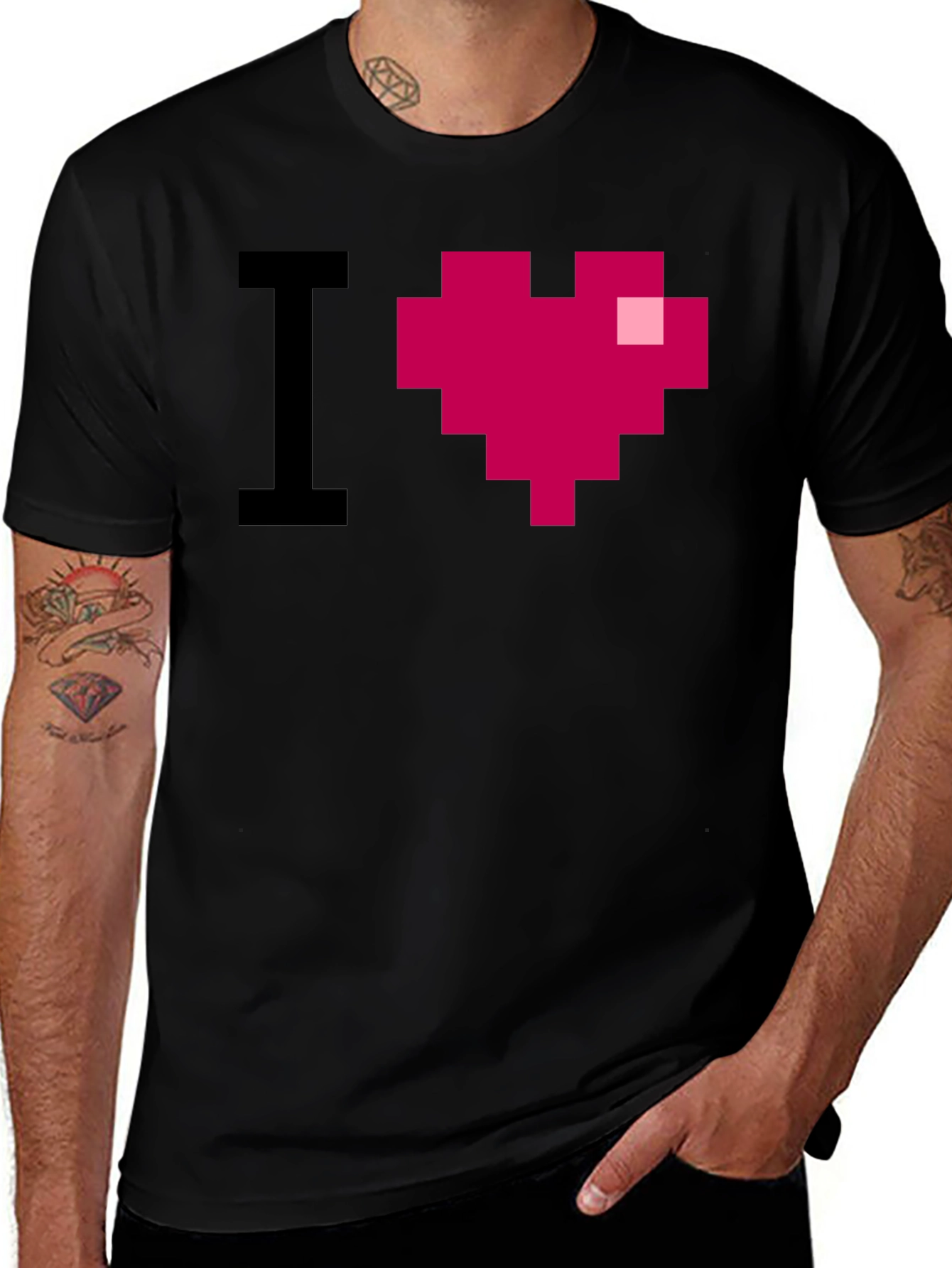 Variant 14 of I Heart Pixel Art Graphic Tee