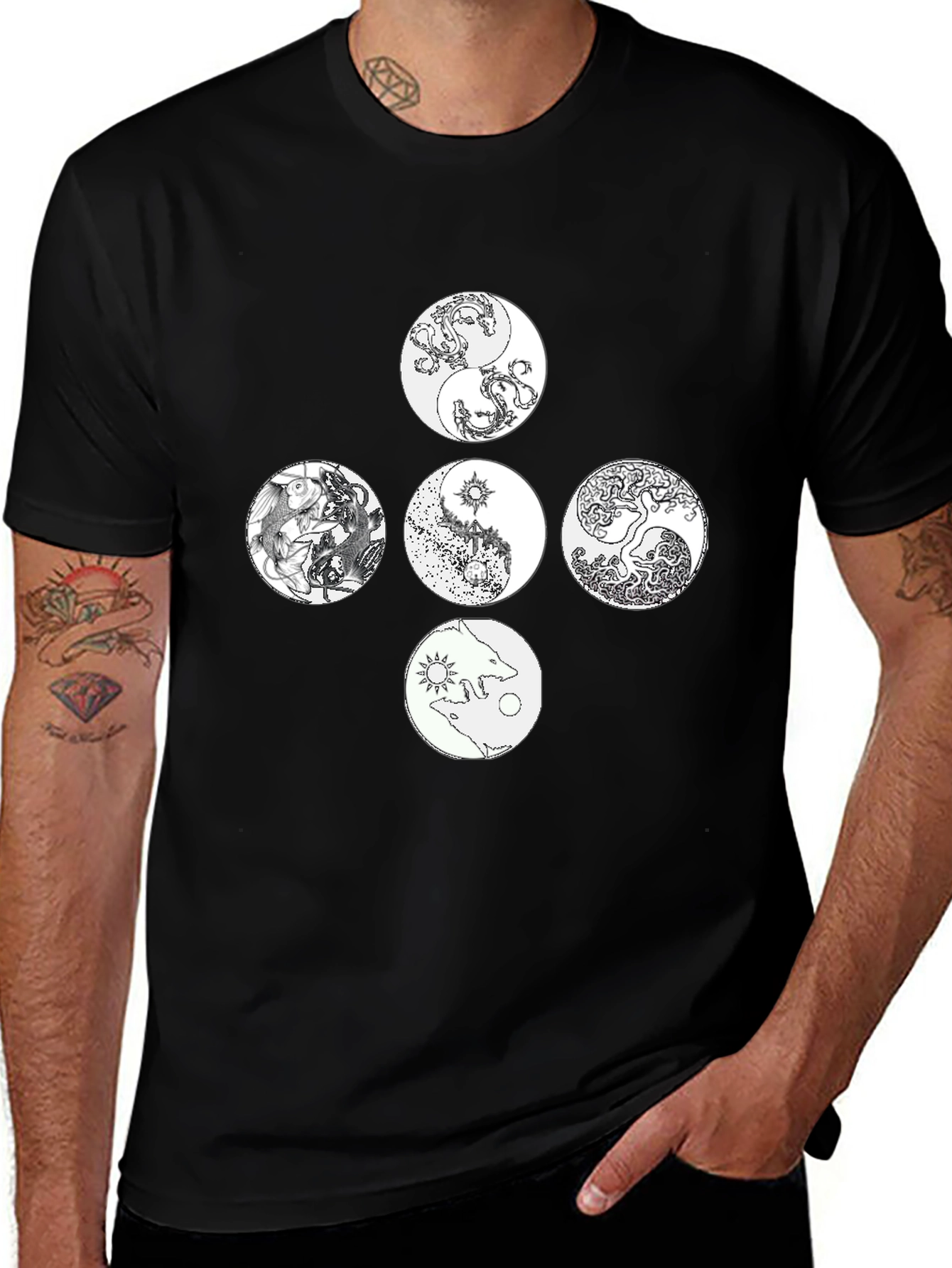 Variant 21 of Yin Yang Symbol T-Shirt