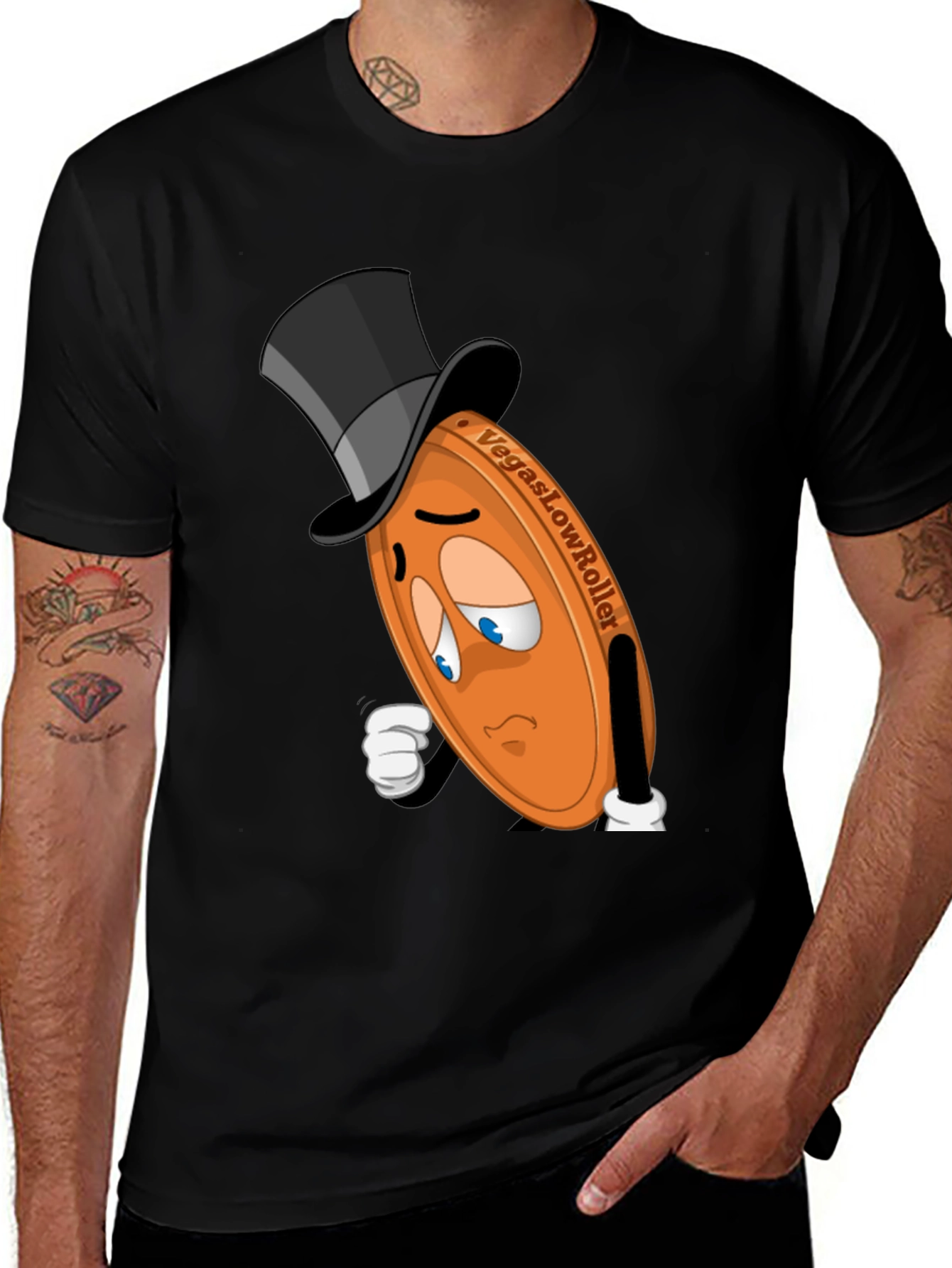 Variant 2 of Vegas Low Roller Cartoon T-Shirt