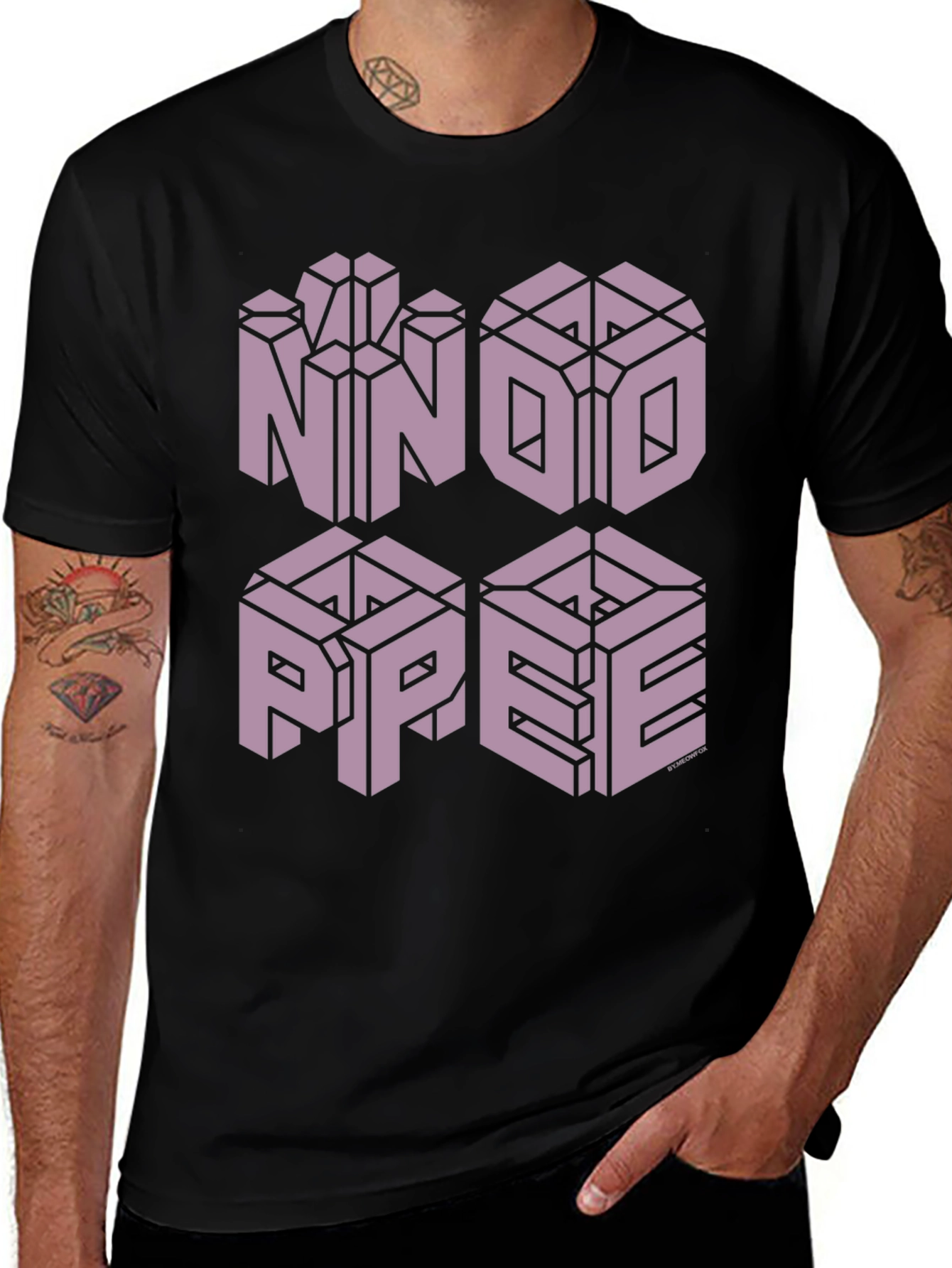 Optical Illusion Graphic Tee - NOPE Design