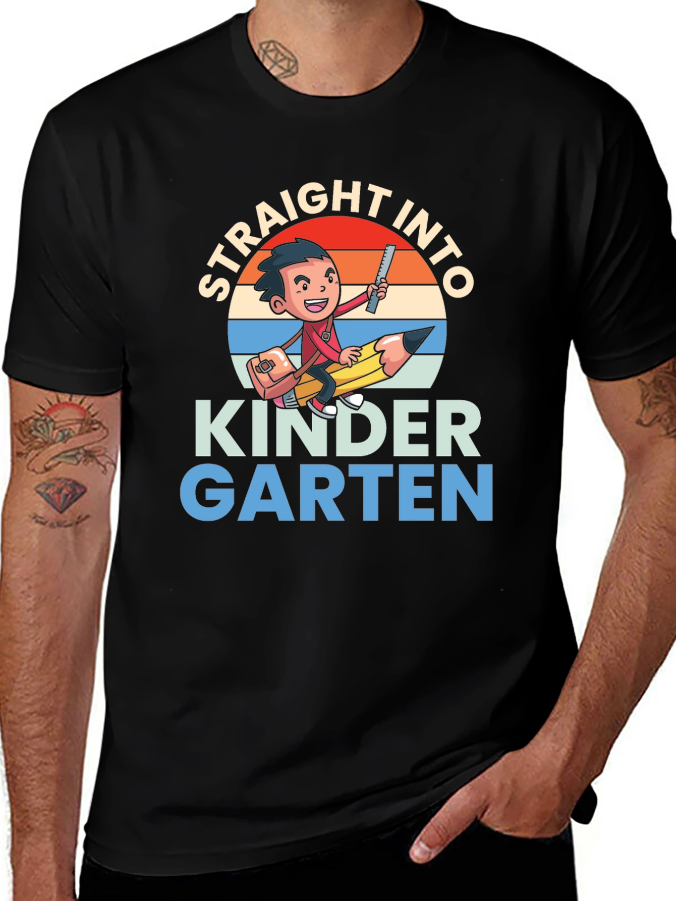 Variant 5 of Straight Into Kindergarten T-Shirt - Back to School Tee