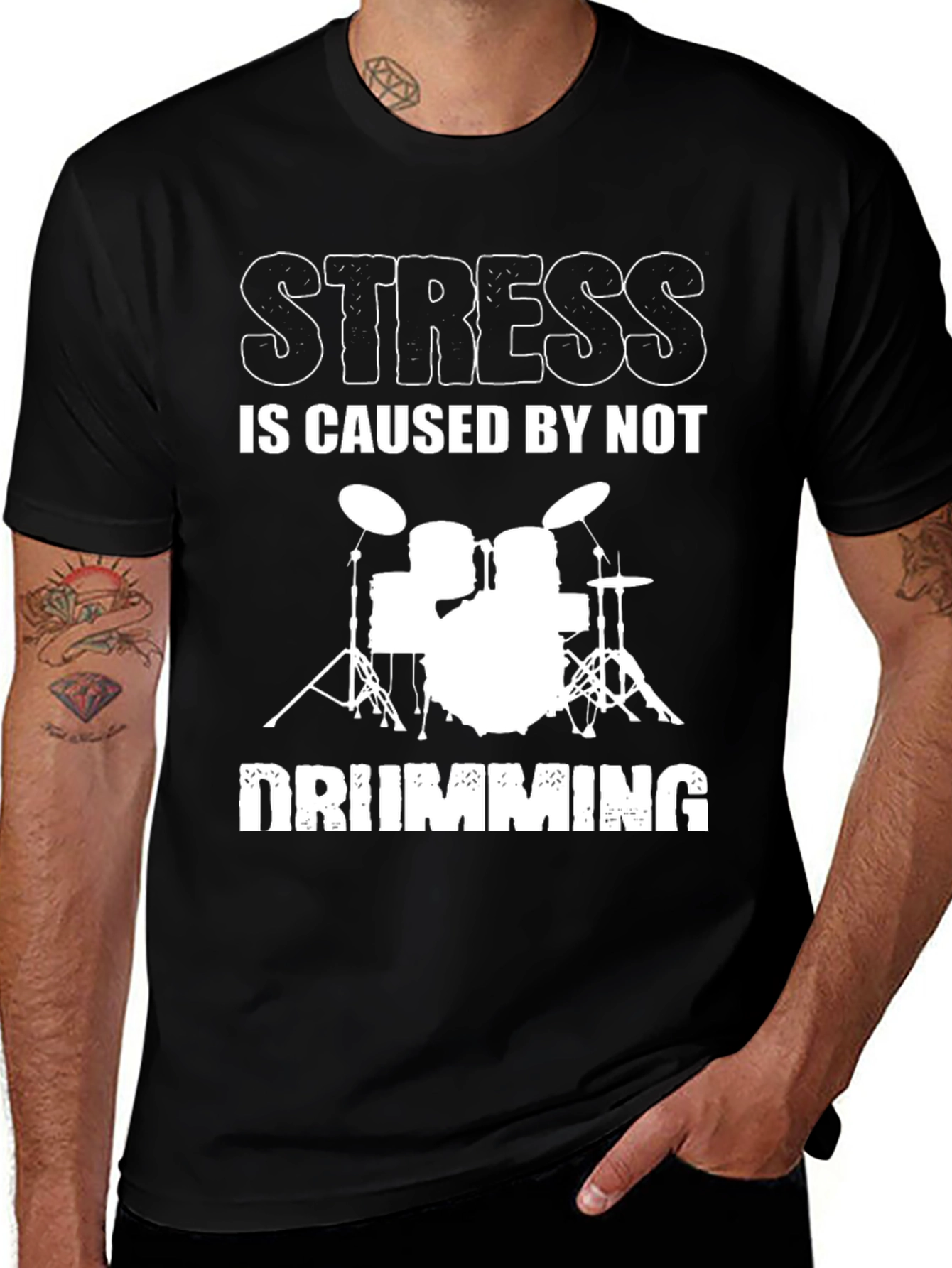 Variant 26 of Stress Drumming T-Shirt