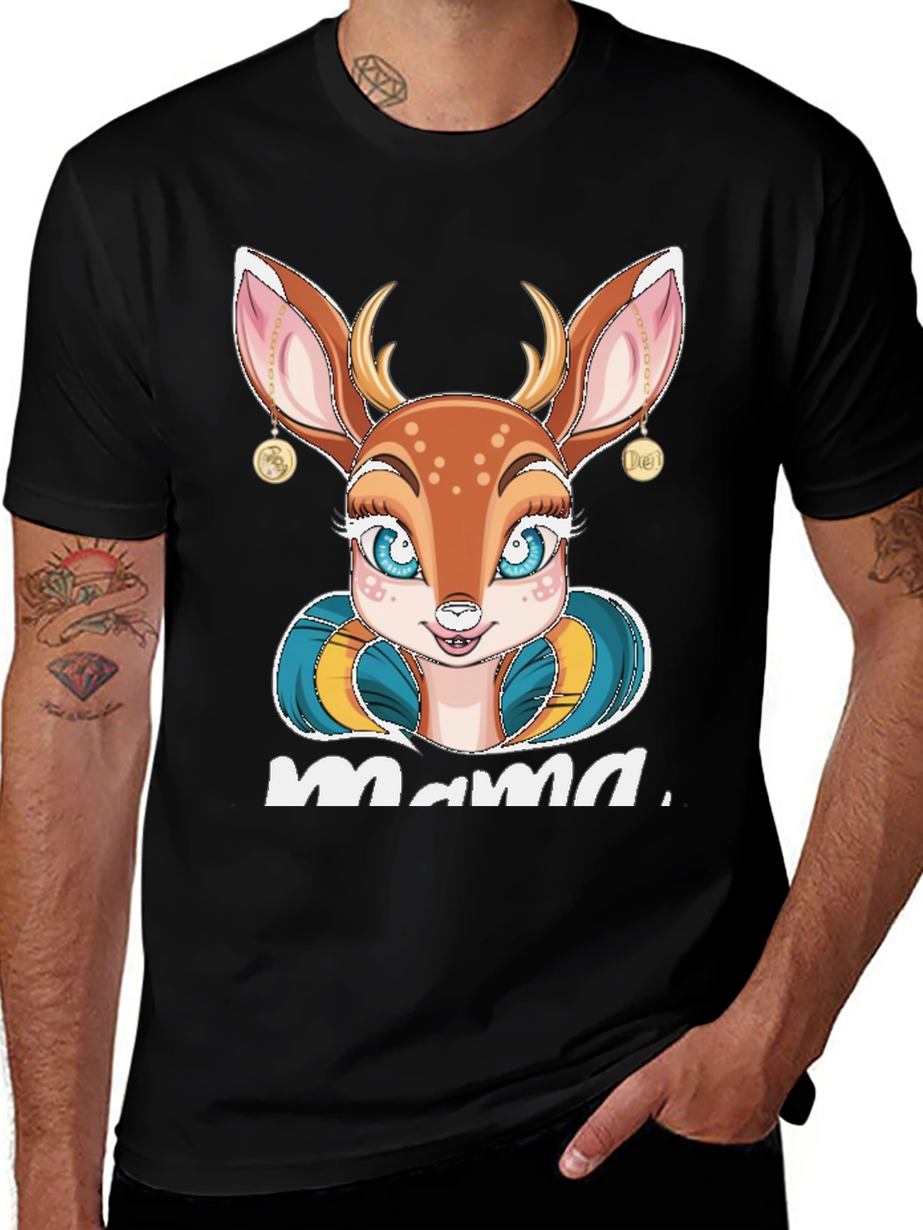 Variant 15 of Mama Deer Graphic Tee - Cute Animal Shirt