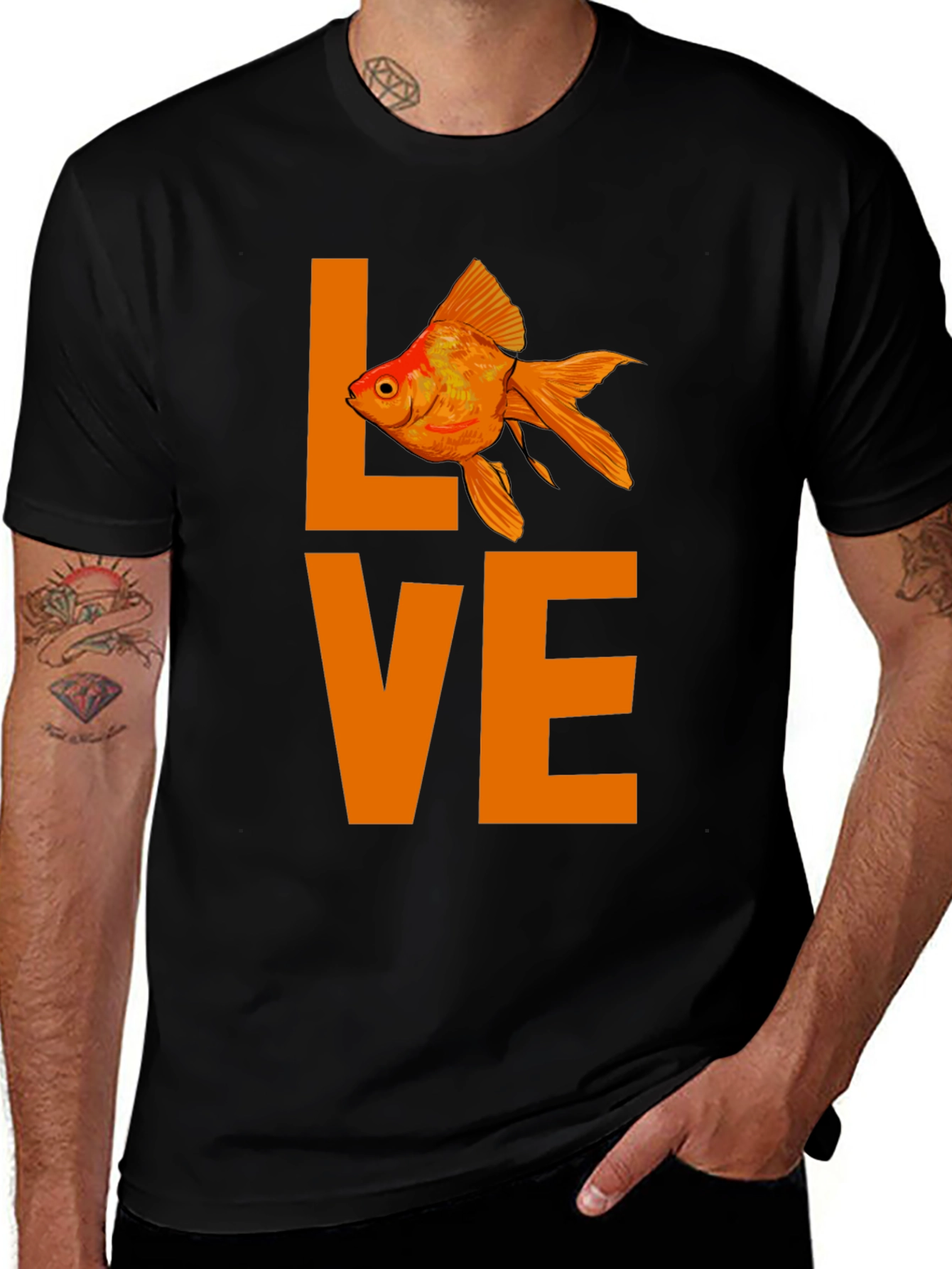 Variant 3 of Love Goldfish Black T-Shirt