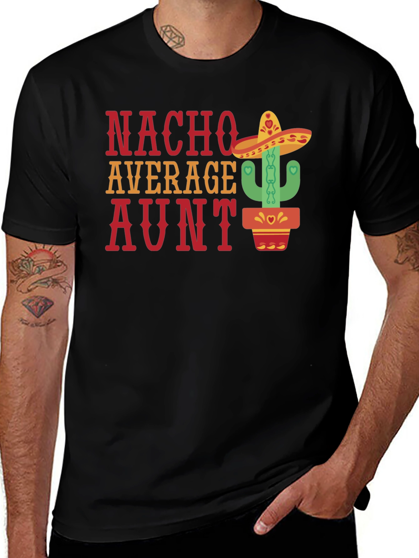 Variant 14 of Nacho Average Aunt T-Shirt, Cactus Tee