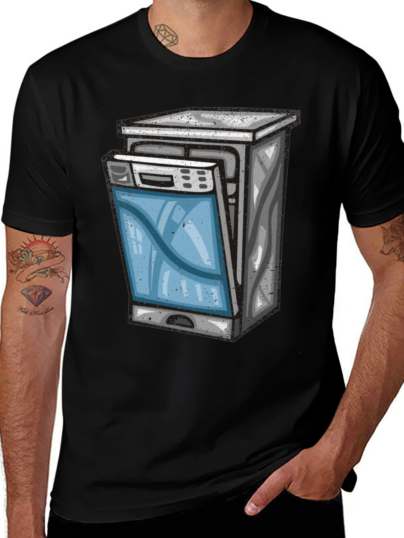 Variant 30 of Dishwasher Graphic T-Shirt - Unique Design