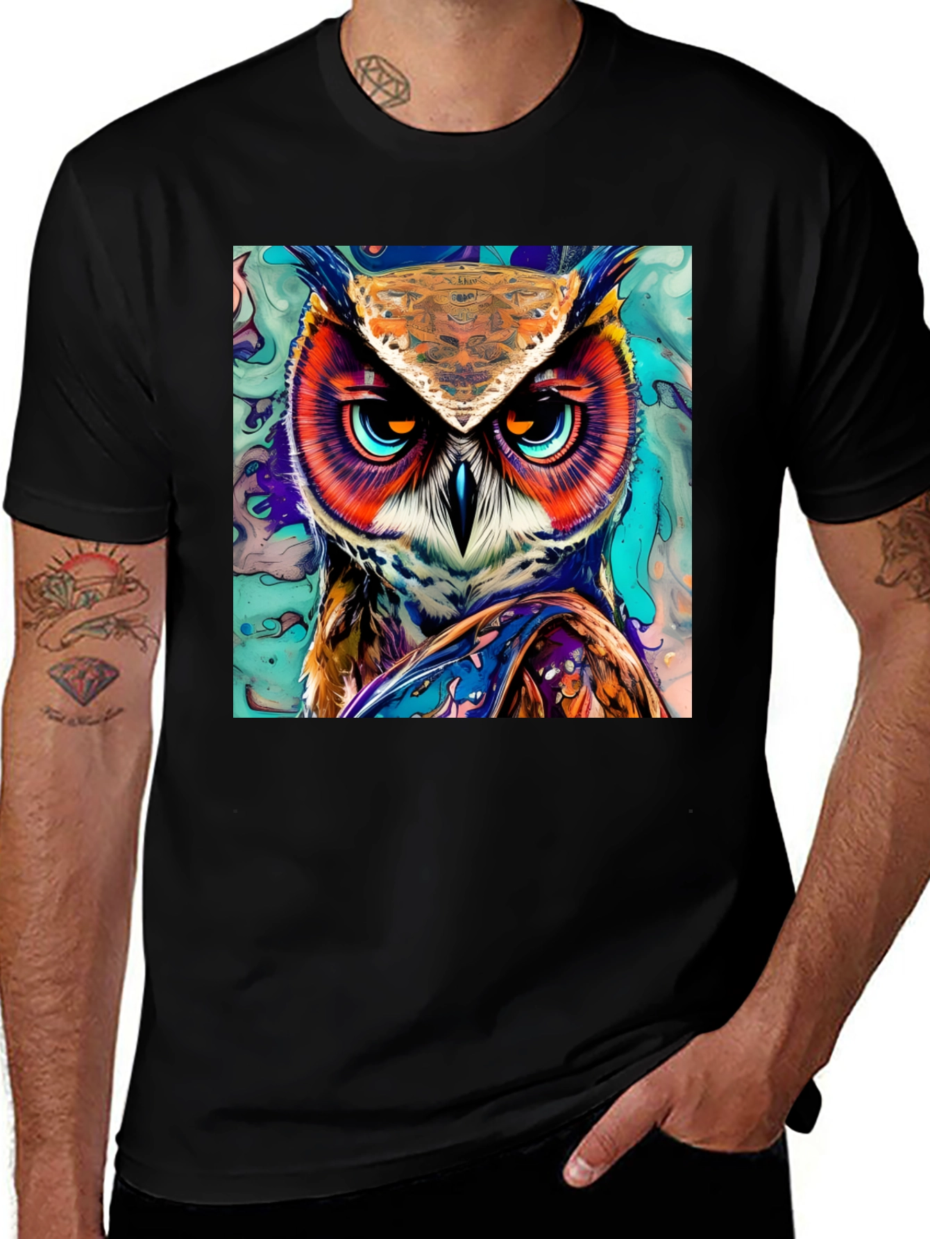 Variant 25 of Owl Art Graphic Print T-Shirt