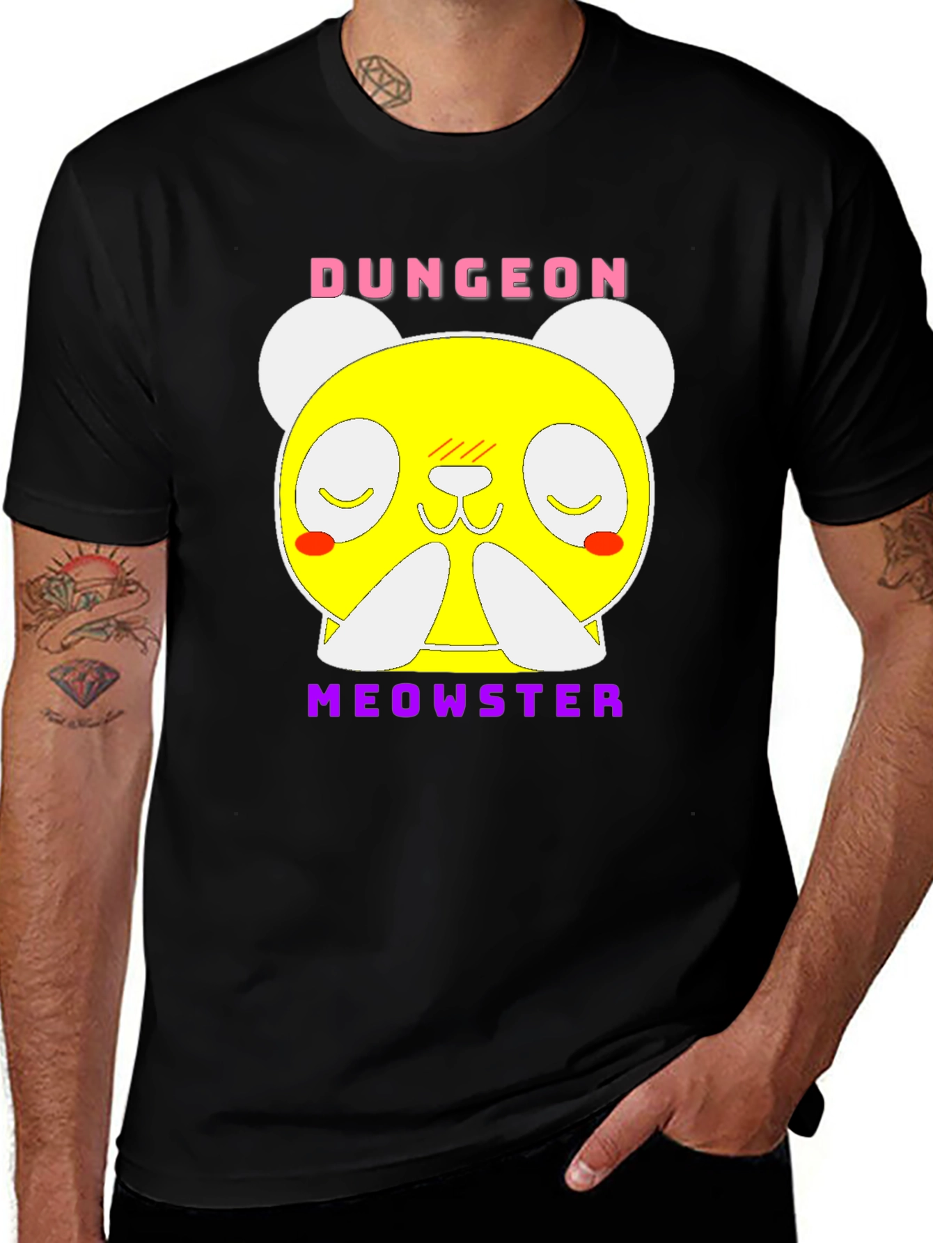 Variant 10 of Dungeon Meowster Graphic T-Shirt, Black