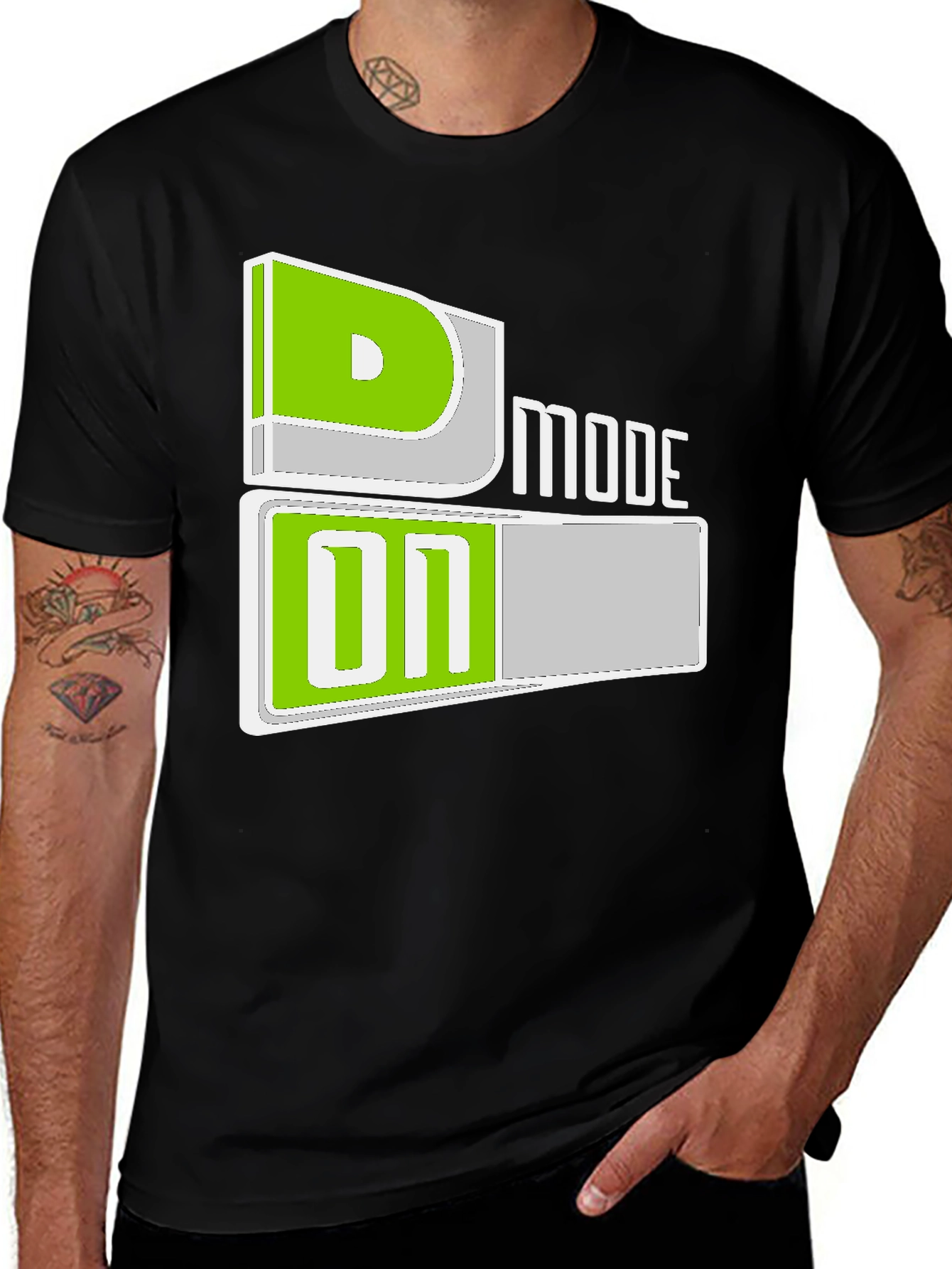 Variant 27 of D Mode On Black T-Shirt