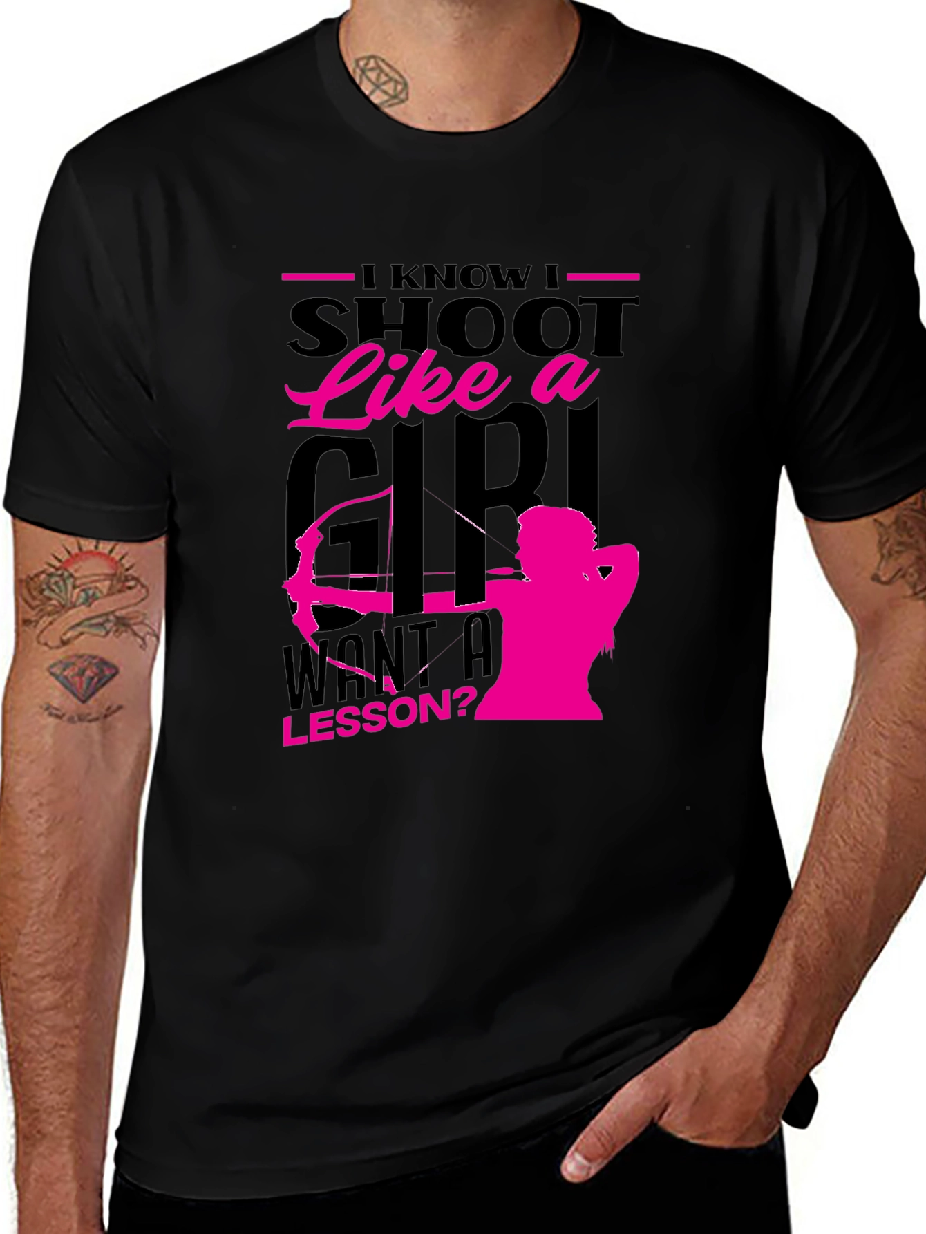 Variant 22 of I Shoot Like a Girl T-Shirt - Archery Design