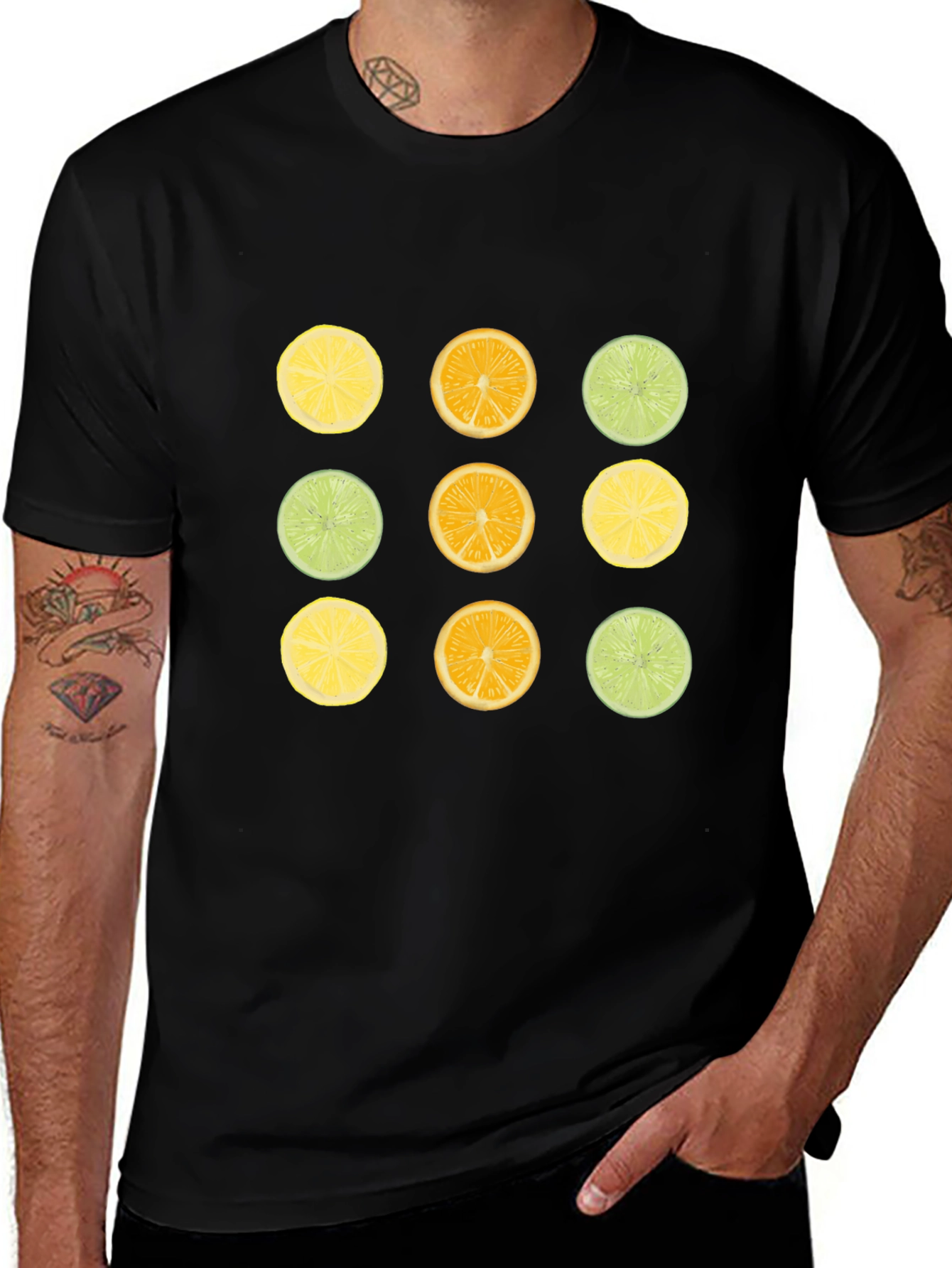 Citrus Slice Pattern T-Shirt
