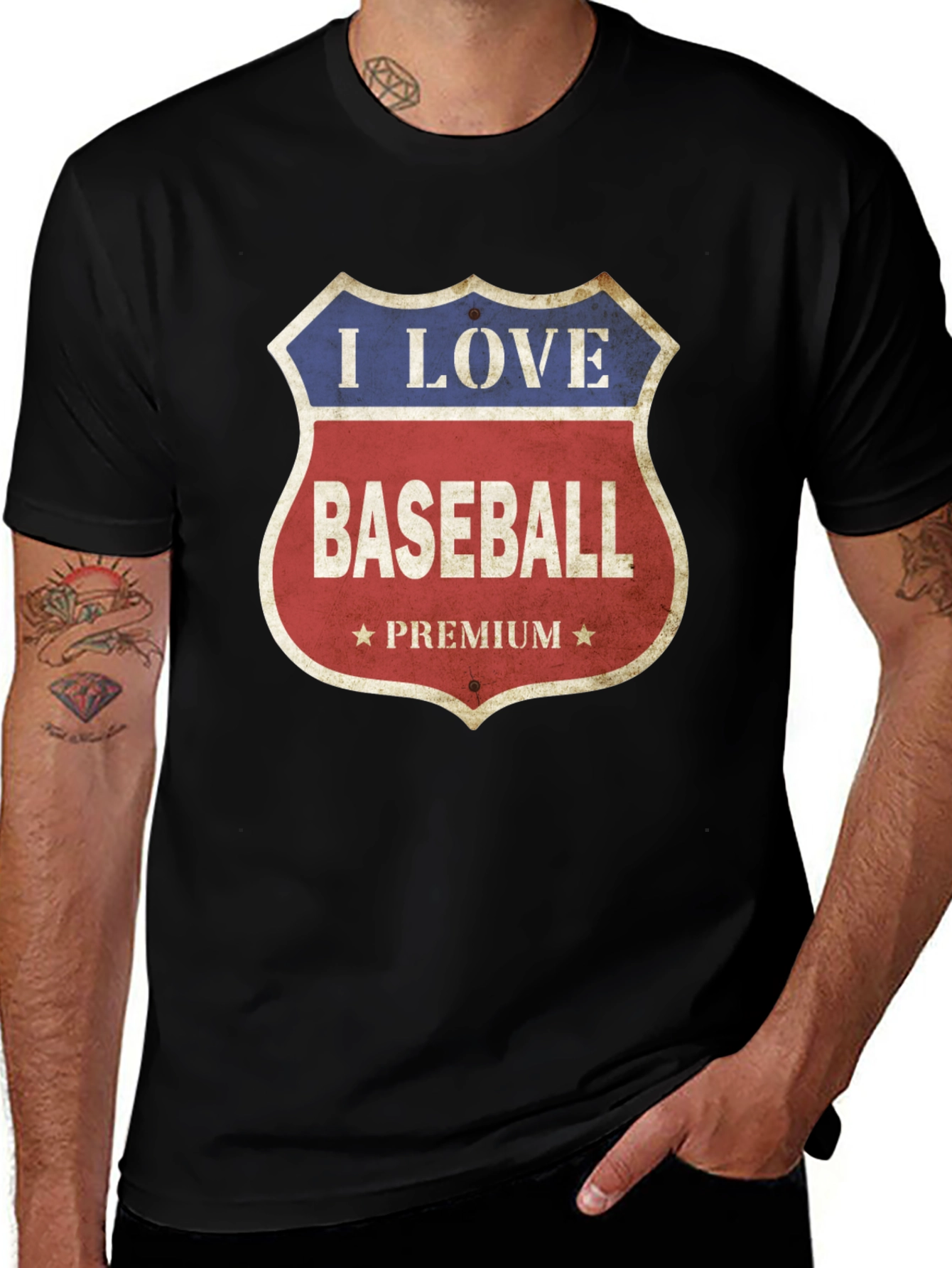 Variant 12 of I Love Baseball Premium T-Shirt