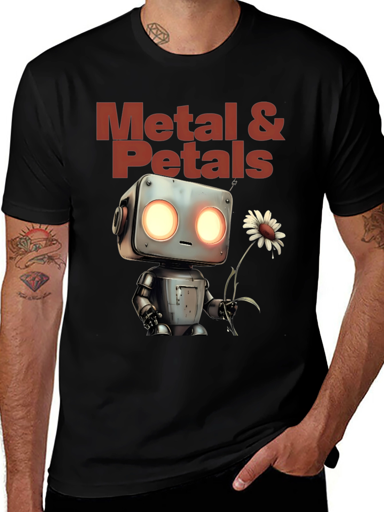 Metal & Petals Robot Graphic Tee