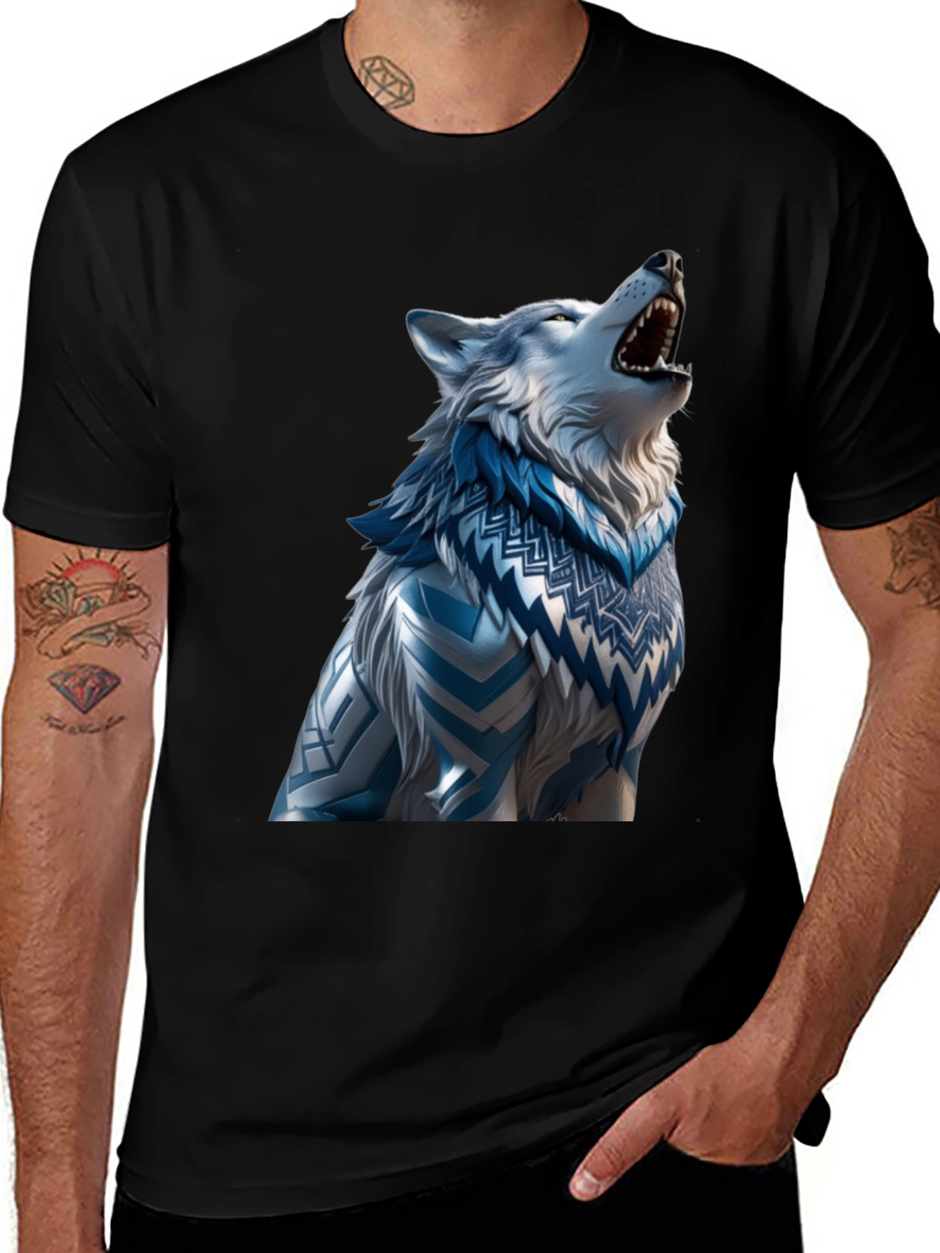 Variant 7 of Wolf Graphic T-Shirt - Artistic Design