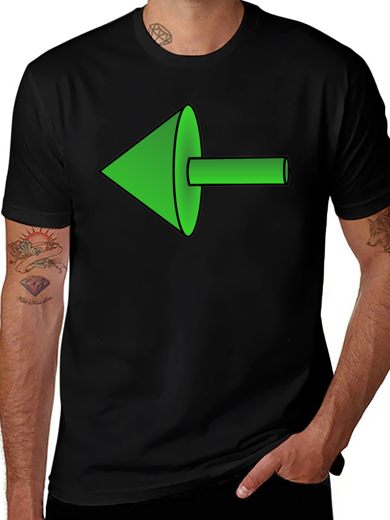 Variant 6 of Green Arrow Graphic Tee - Modern Style