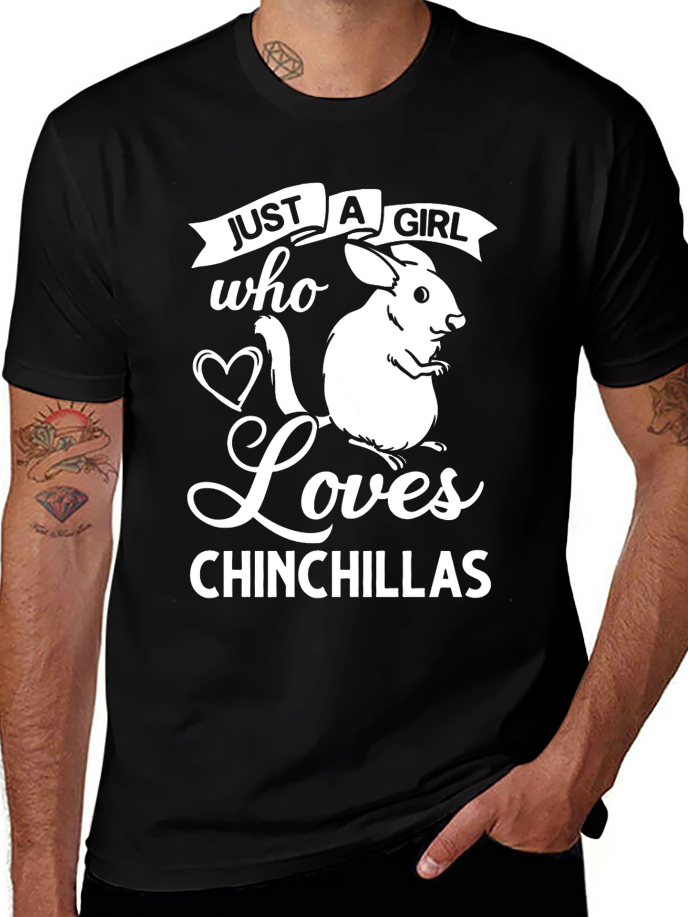 Variant 19 of Just a Girl Who Loves Chinchillas Graphic Tee