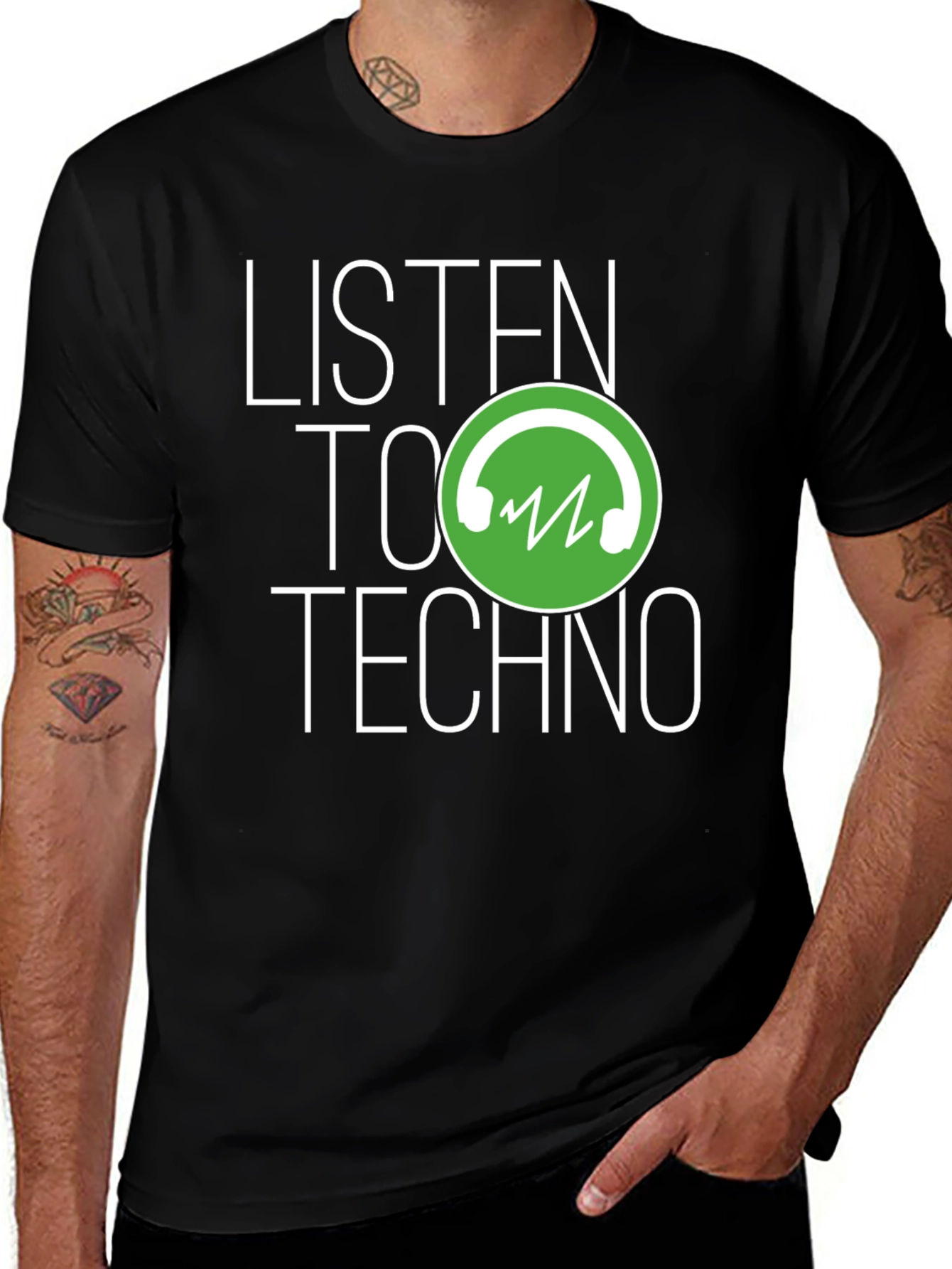 Variant 28 of Listen To Techno Graphic T-Shirt
