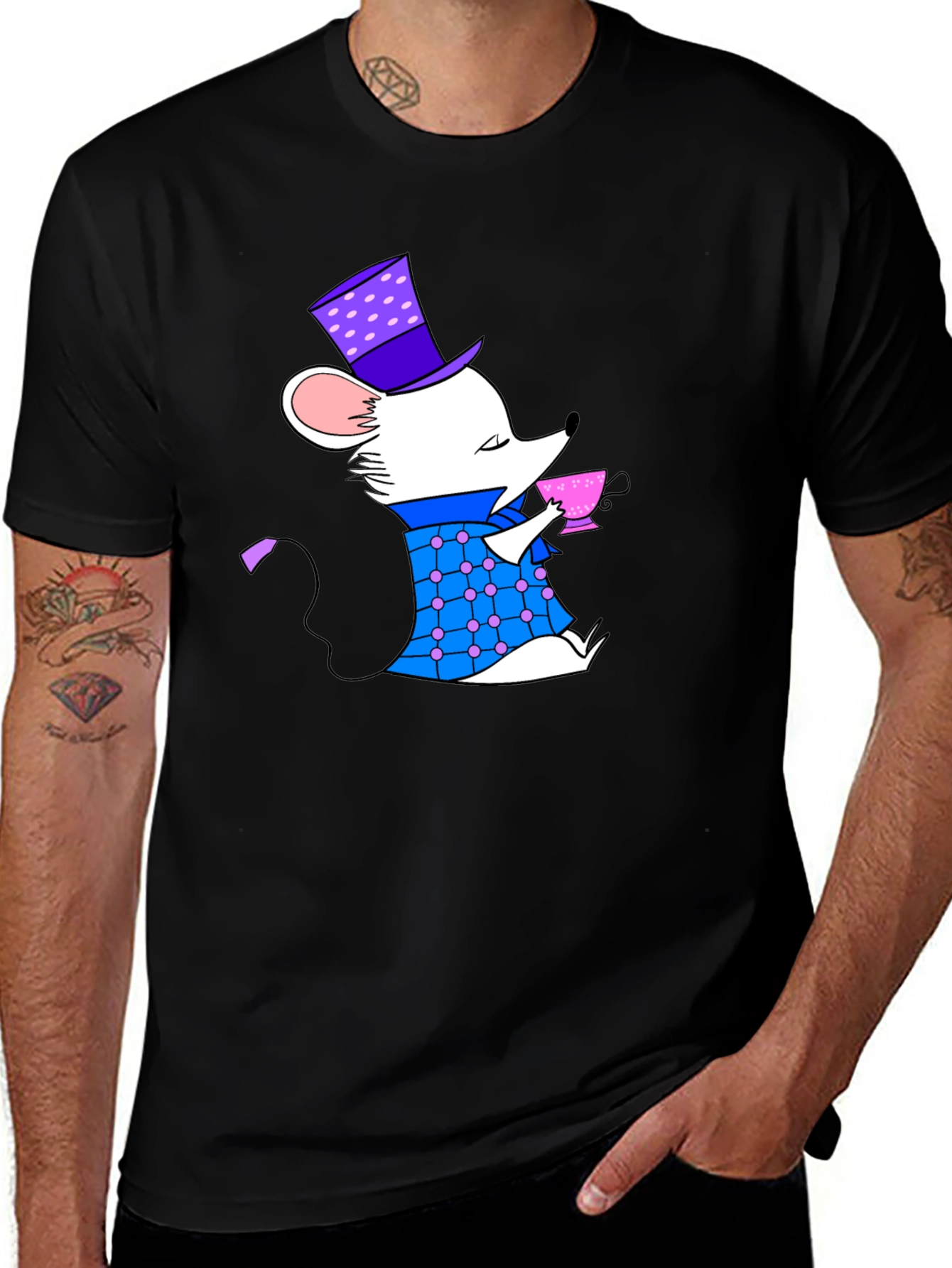 Variant 6 of Whimsical Mouse Tea Party Graphic Tee