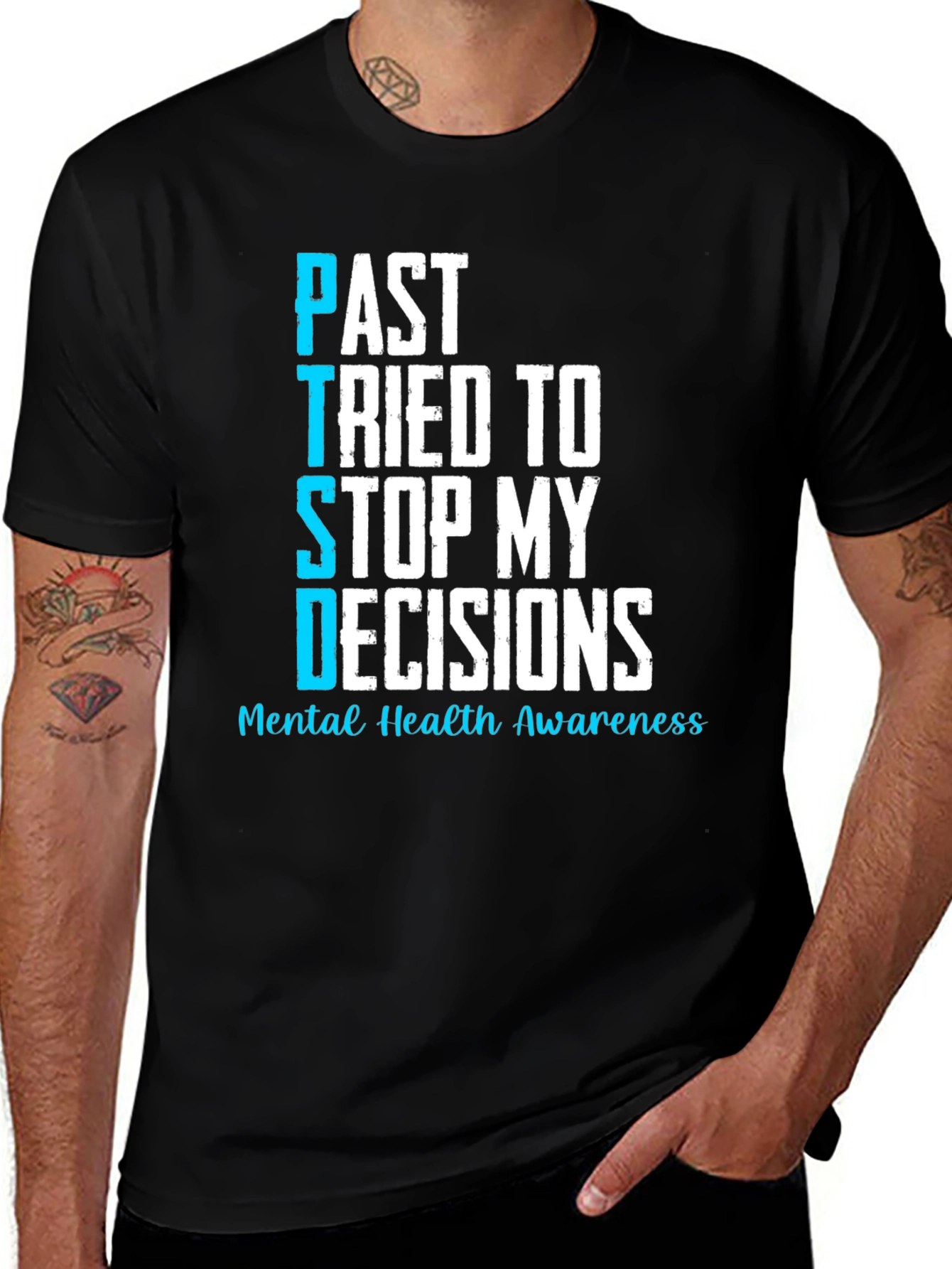 Black Mental Health Awareness PTSD T-Shirt main image