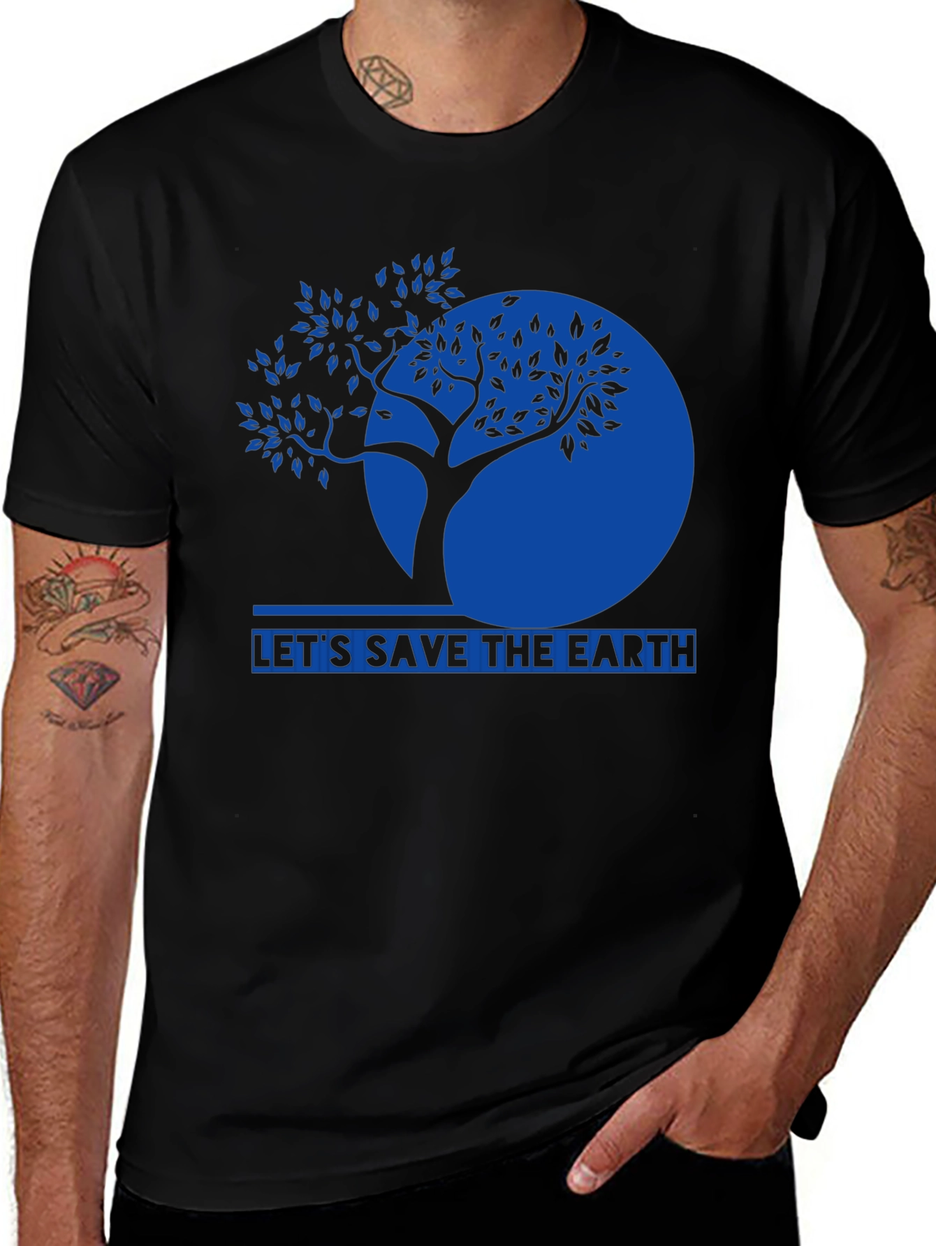 Variant 23 of Save the Earth Graphic T-Shirt - Eco-Friendly Design