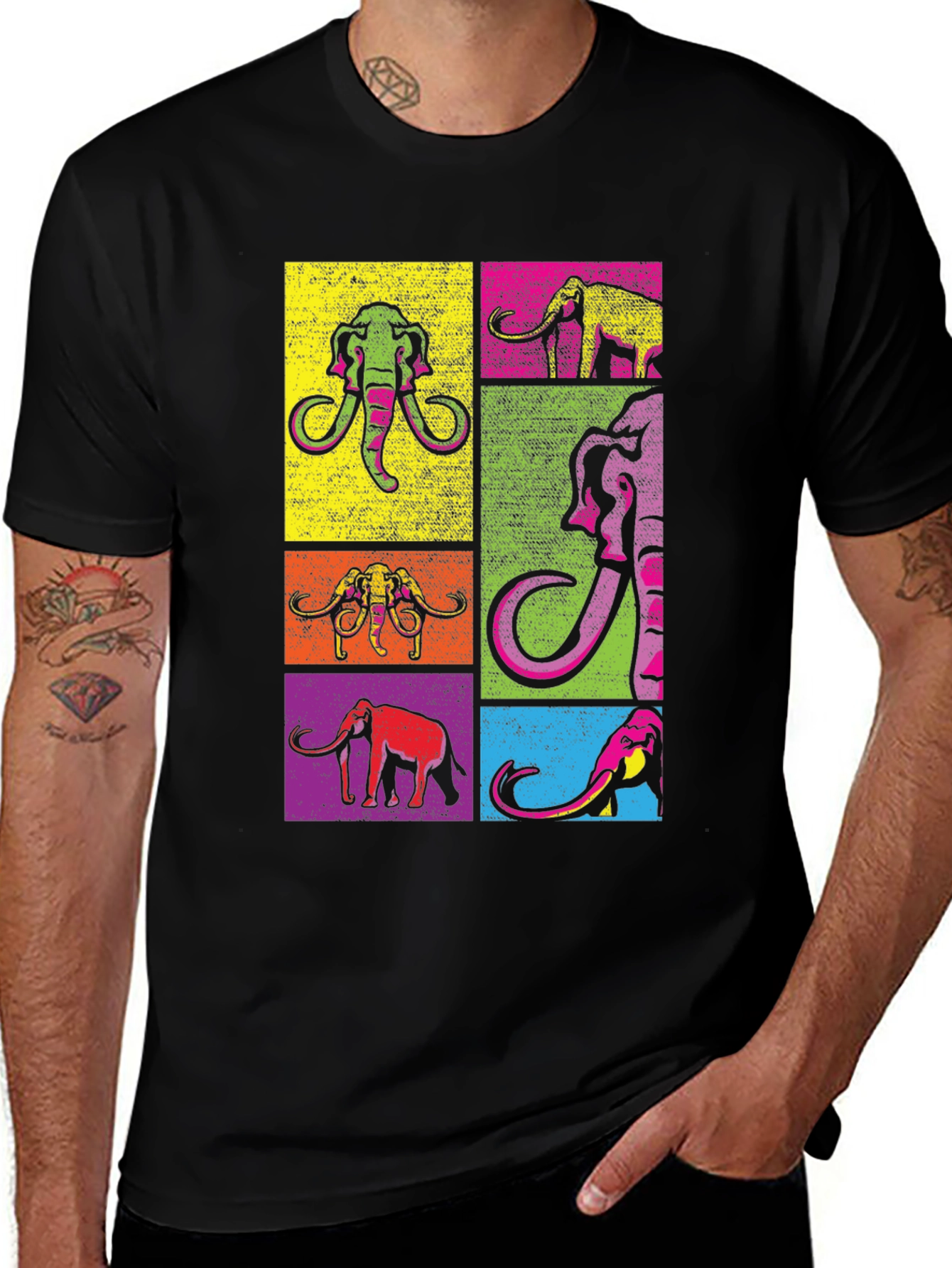 Variant 26 of Retro Elephant Pop Art T-Shirt
