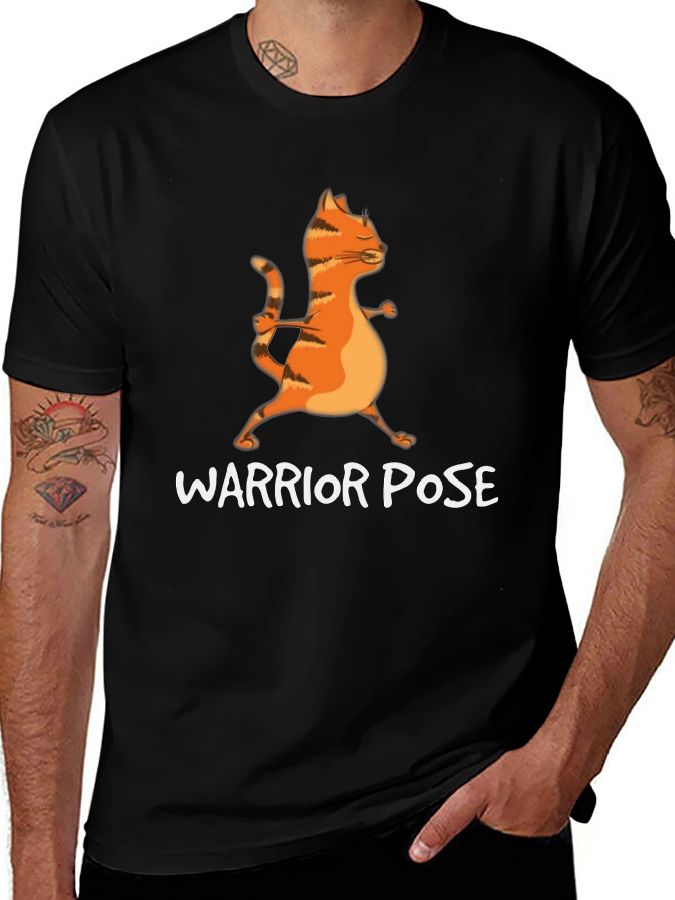 Variant 11 of Yoga Cat Warrior Pose T-Shirt