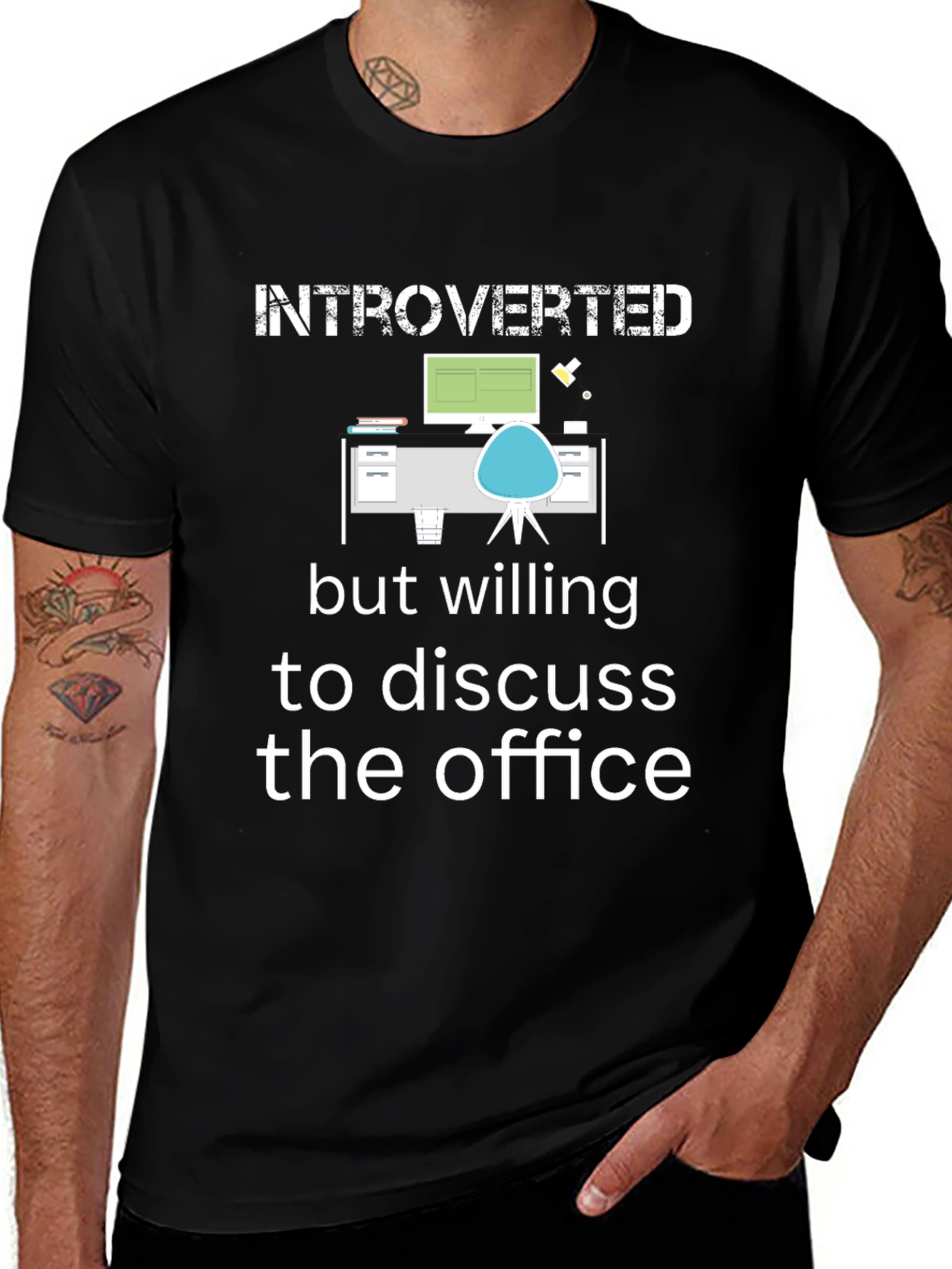 Introverted Office T-Shirt - Humorous Novelty Tee
