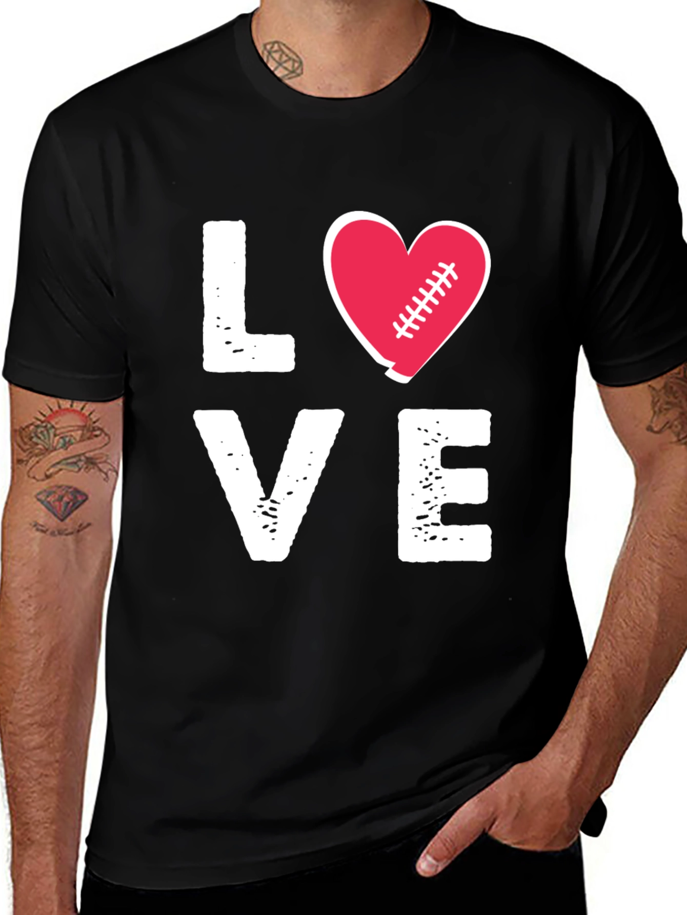 Variant 22 of Love Football Graphic T-Shirt